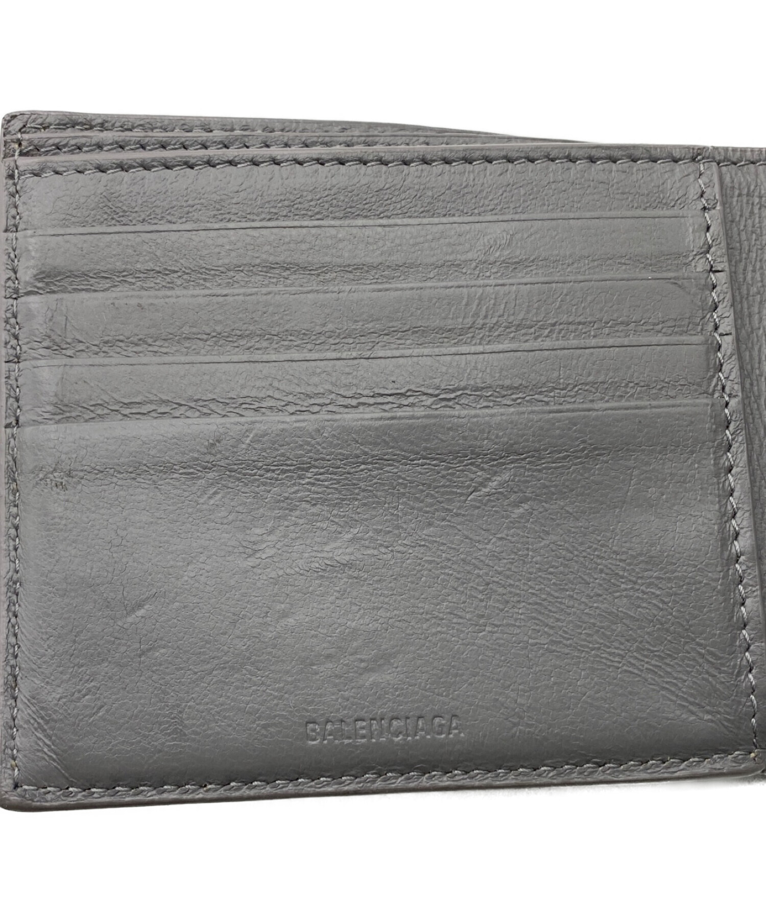 中古・古着通販】BALENCIAGA (バレンシアガ) 二つ折り財布 グレー 