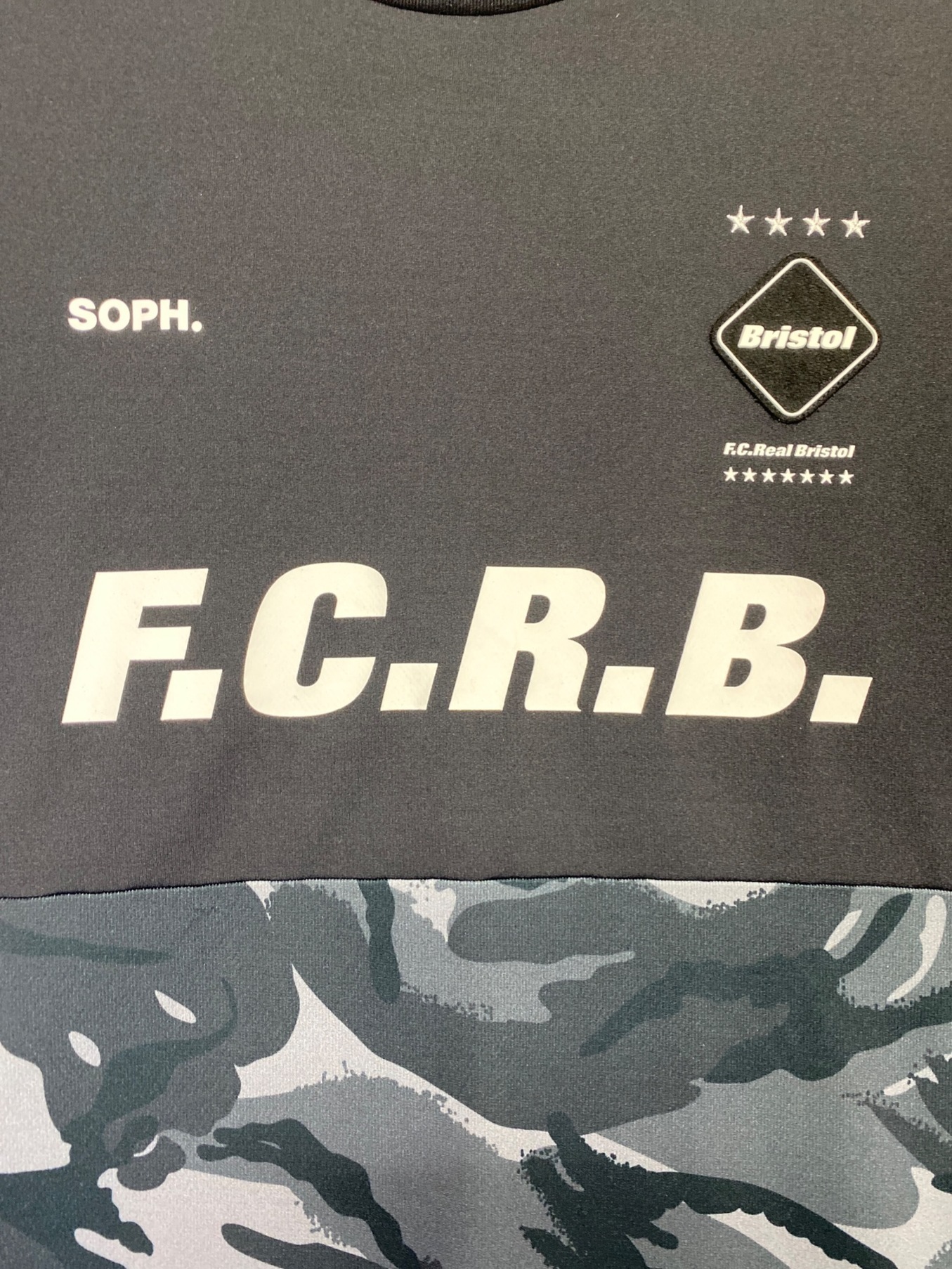 F.C.R.B 初期 00s ロゴ刺繍 フリースベスト テック グレー Mサイズ