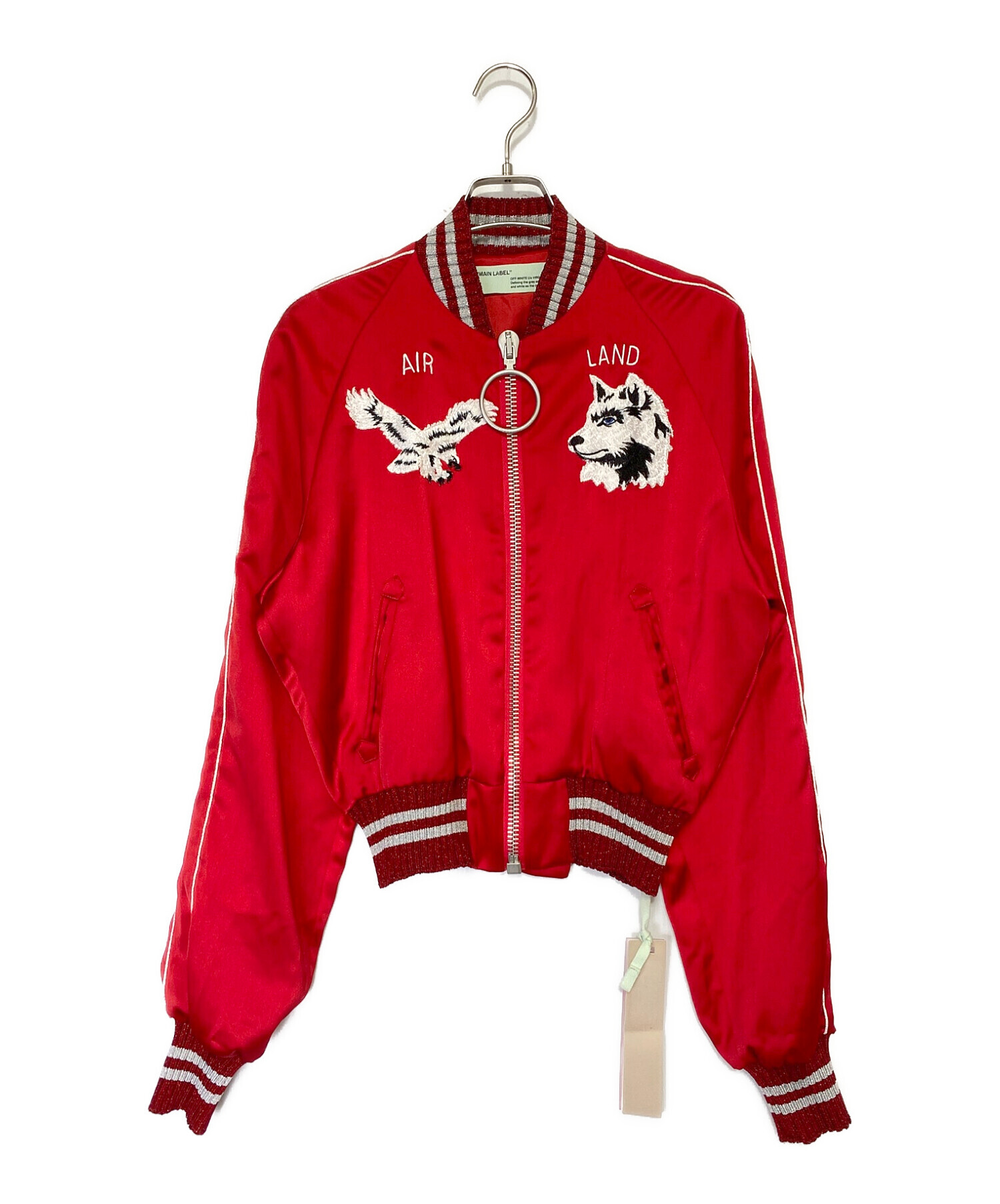 中古・古着通販】OFFWHITE (オフホワイト) スカジャン レッド サイズ:S 
