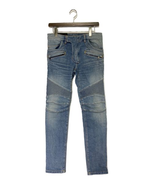 中古・古着通販】BALMAIN (バルマン) TAPERED BLEACH BIKER Jeans