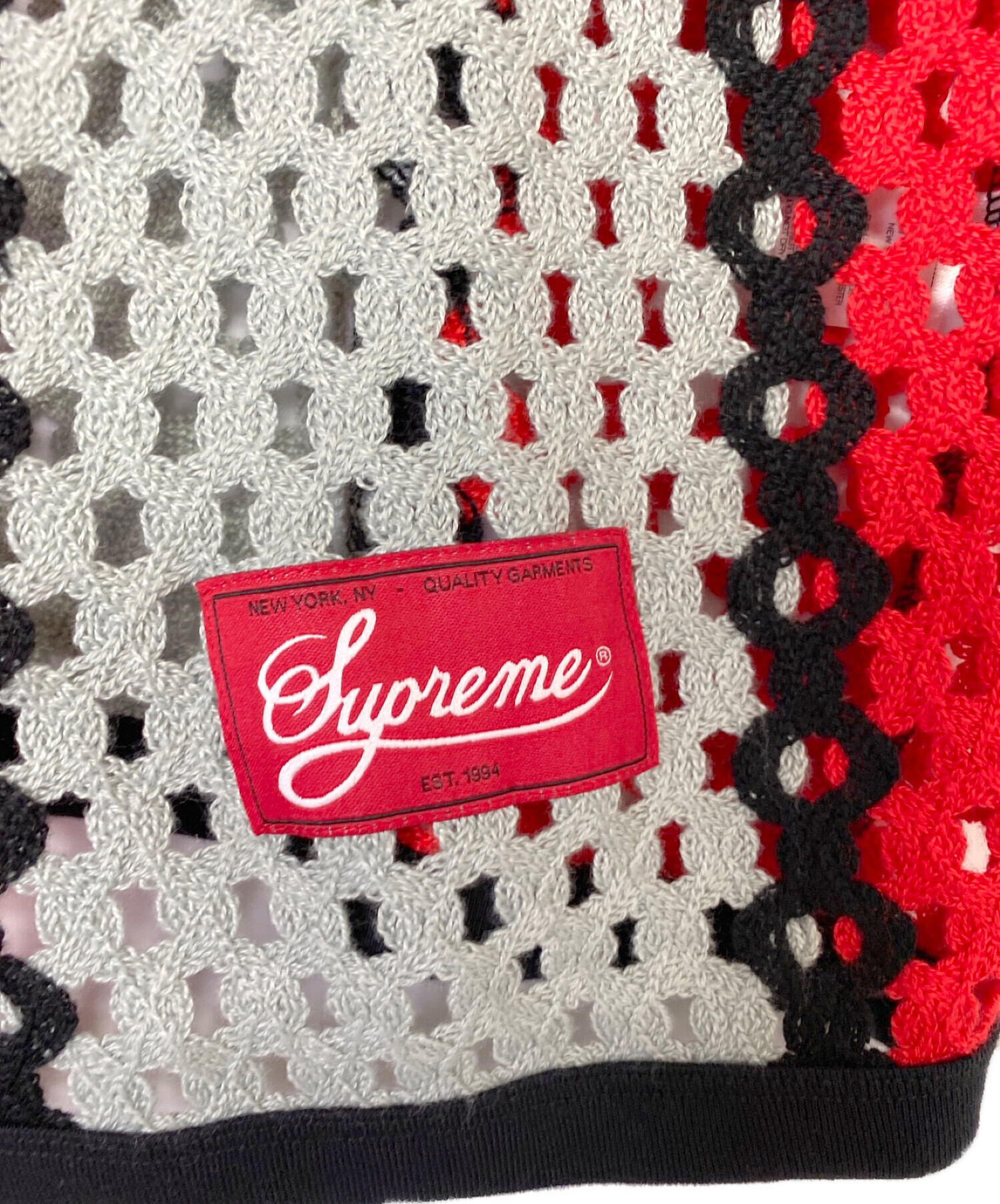 SUPREME (シュプリーム) Crochet Football Jersey レッド×グレー サイズ:XL 未使用品