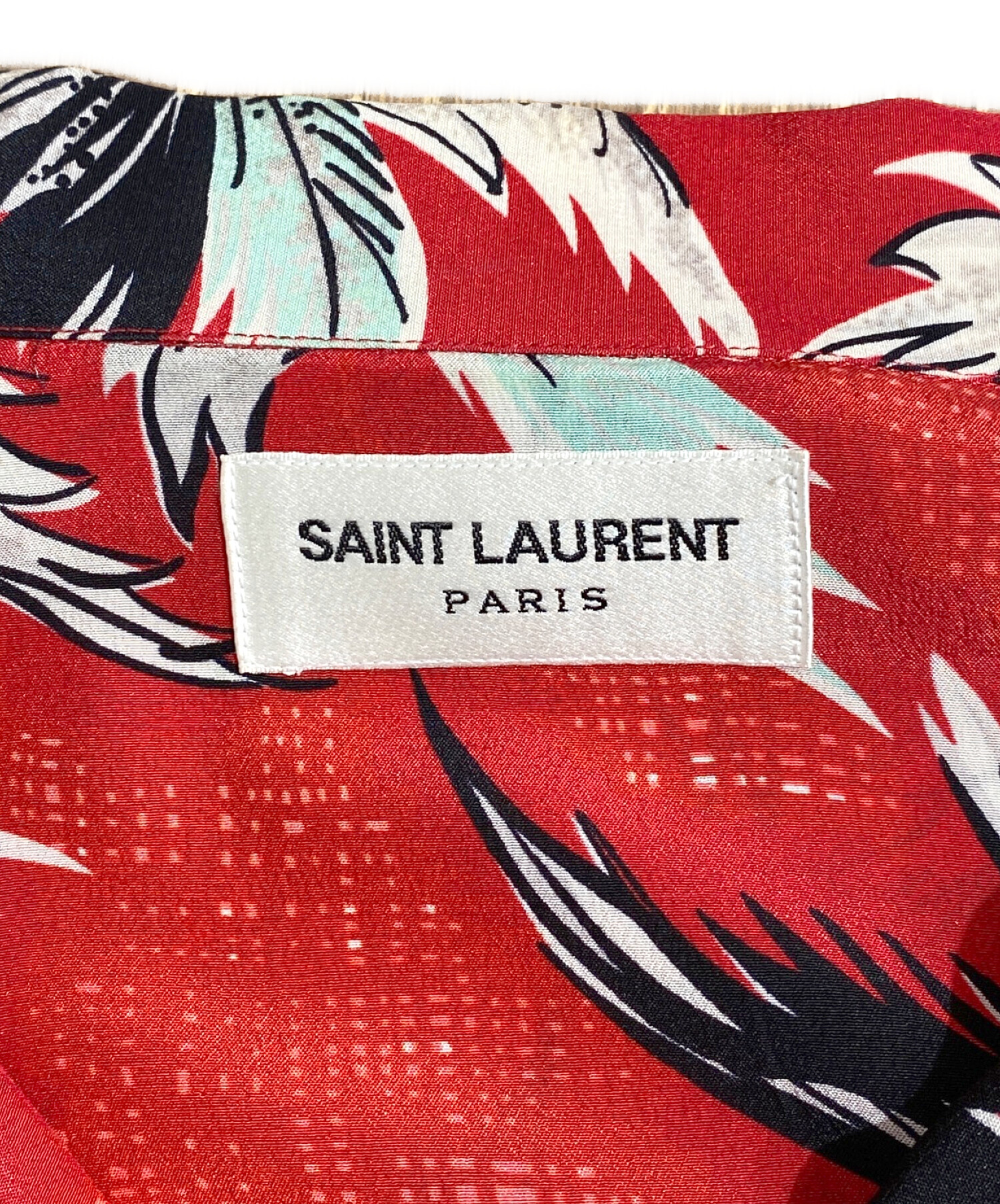 Saint Laurent Paris (サンローランパリ) アロハシャツ レッド サイズ:40