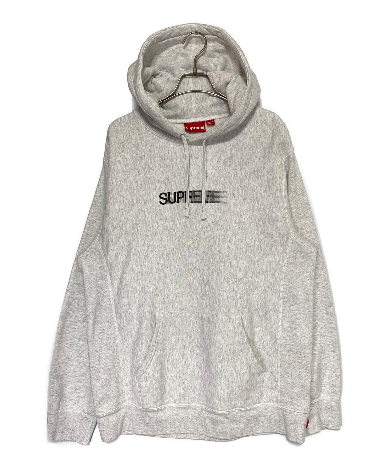SUPREME (シュプリーム) Motion Logo Hooded Sweatshirt グレー サイズ:L