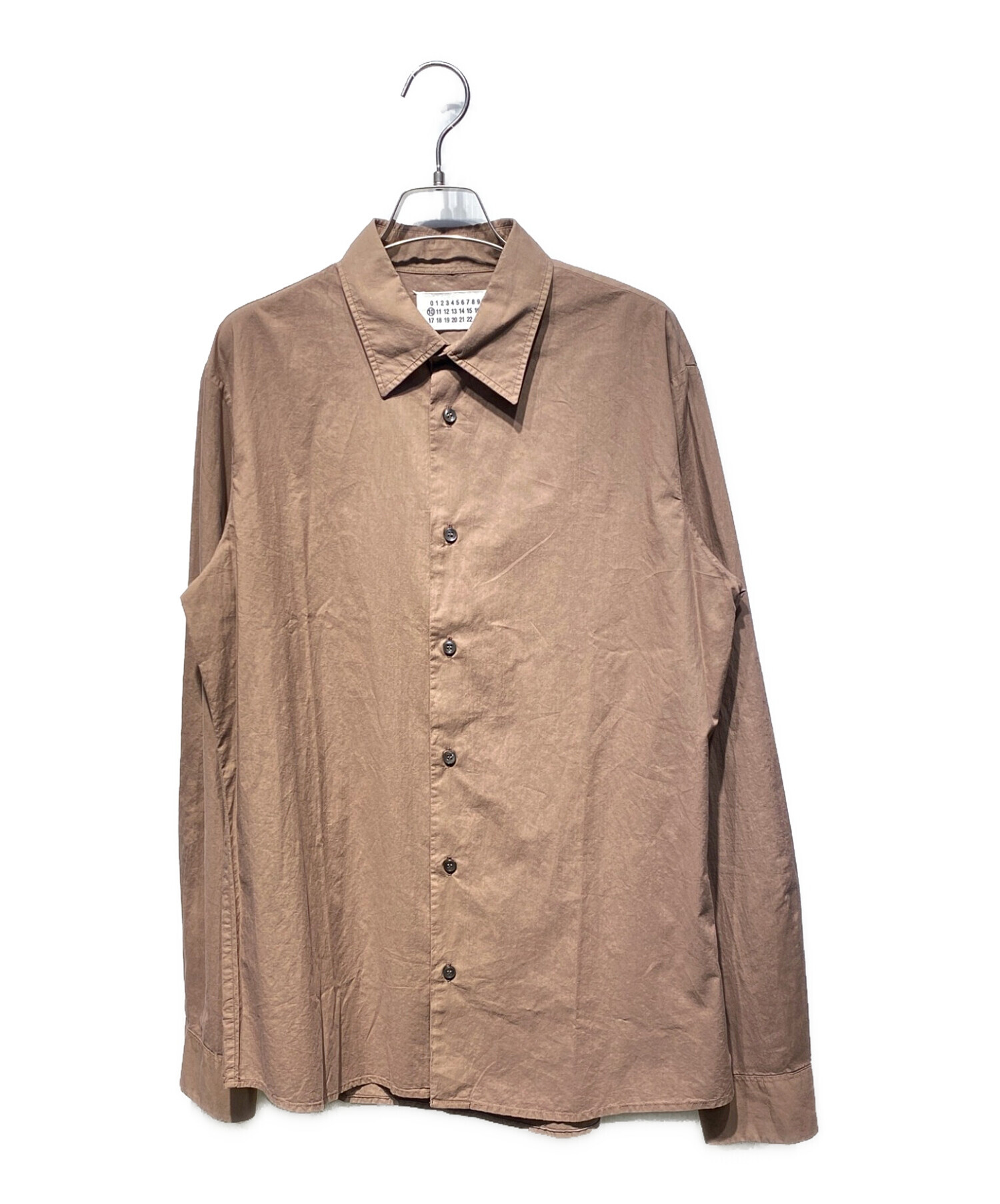 Maison Margiela (メゾンマルジェラ) レギュラーカラーシャツ ブラウン サイズ:3