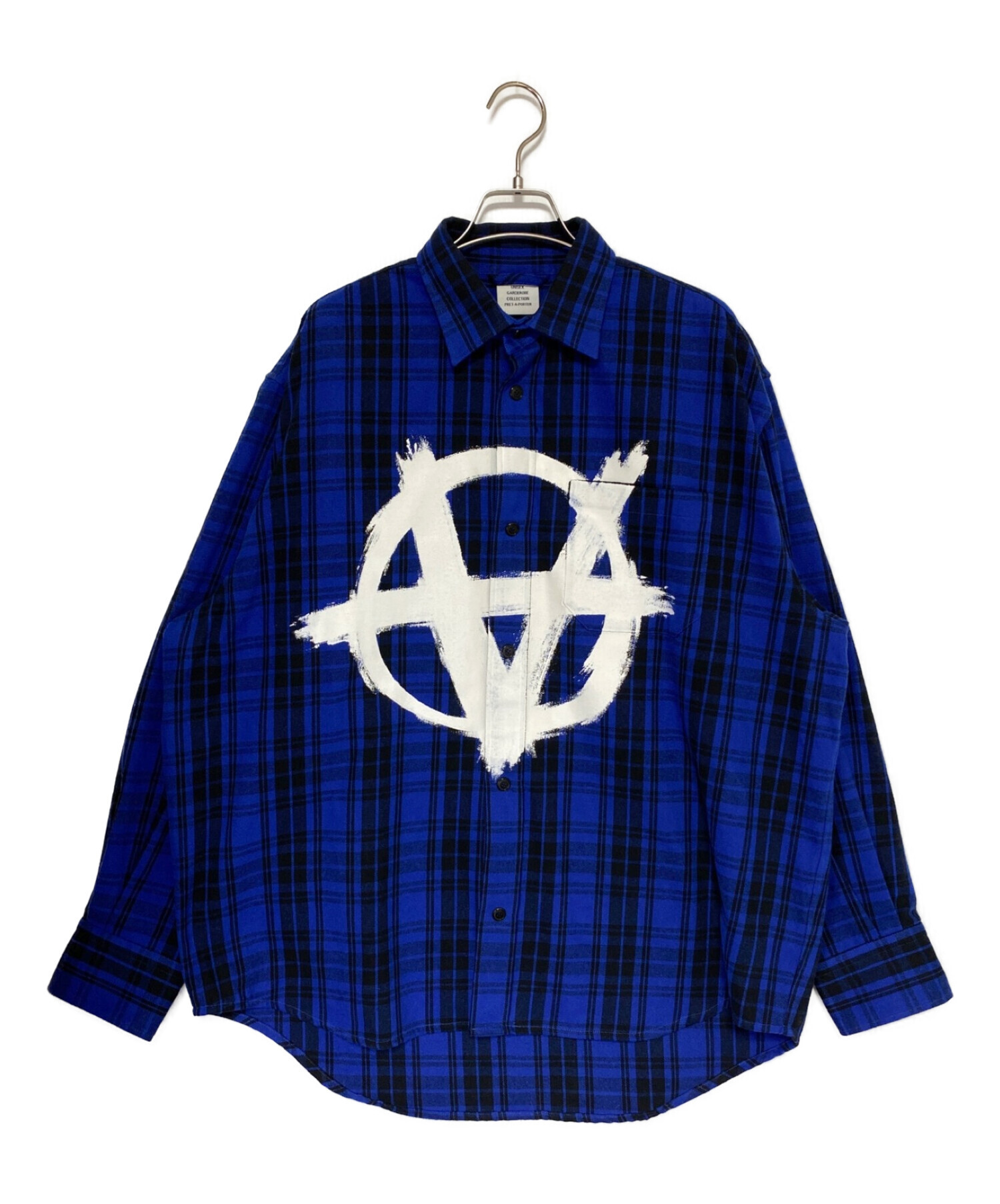 新品］VETEMENTS ANARCHY 替っ LOGO FLANNEL SHIRT