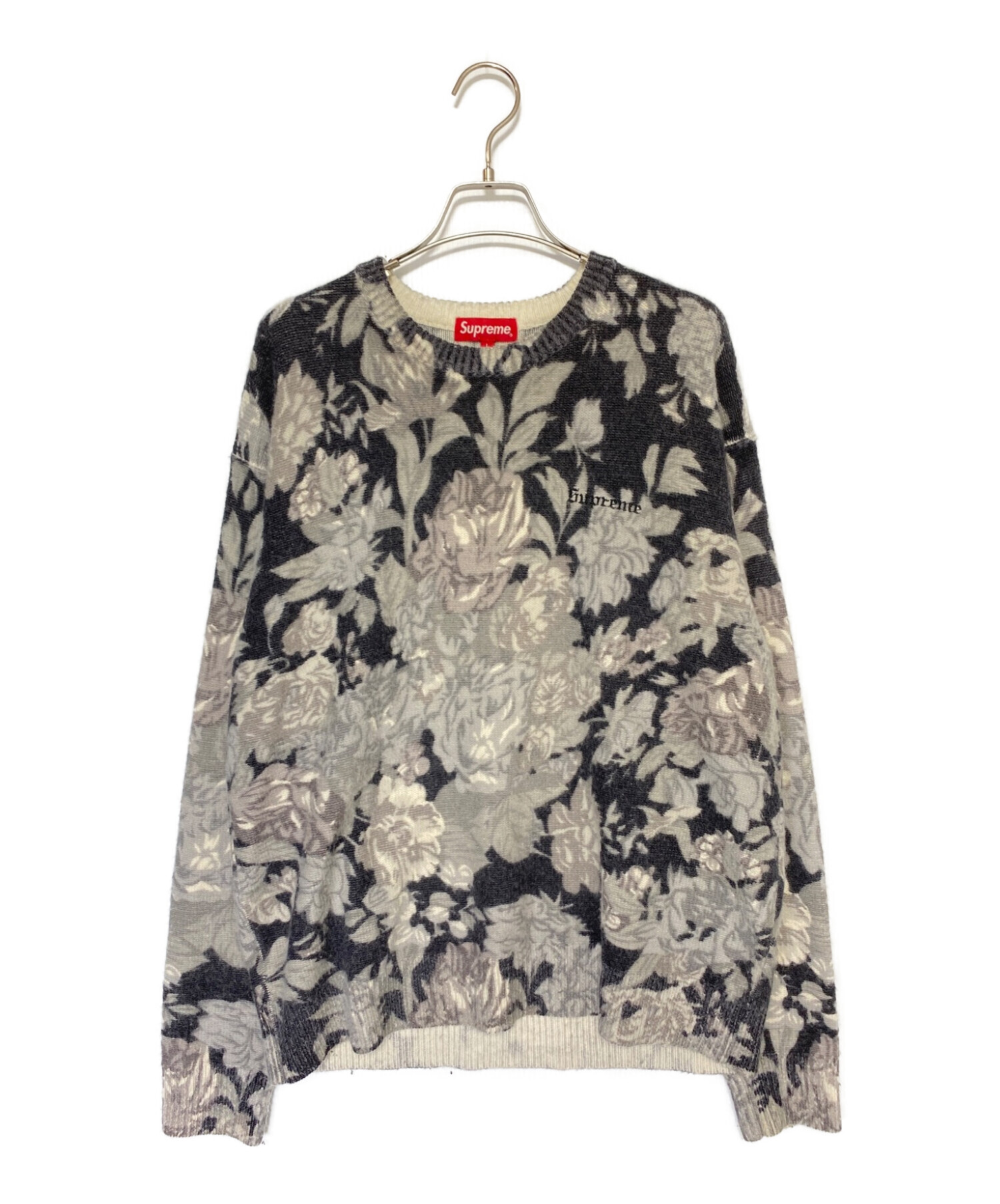 supreme Printed Floral Angora Sweater