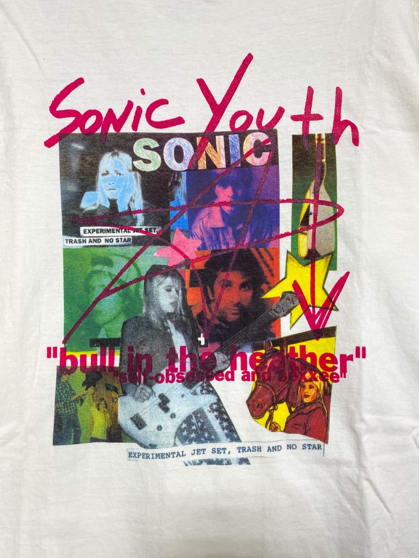Hysteric Glamour (ヒステリックグラマー) SONIC YOUTH (ソニック・ユース) TRASH AND NO STAR Tシャツ  ホワイト サイズ:L