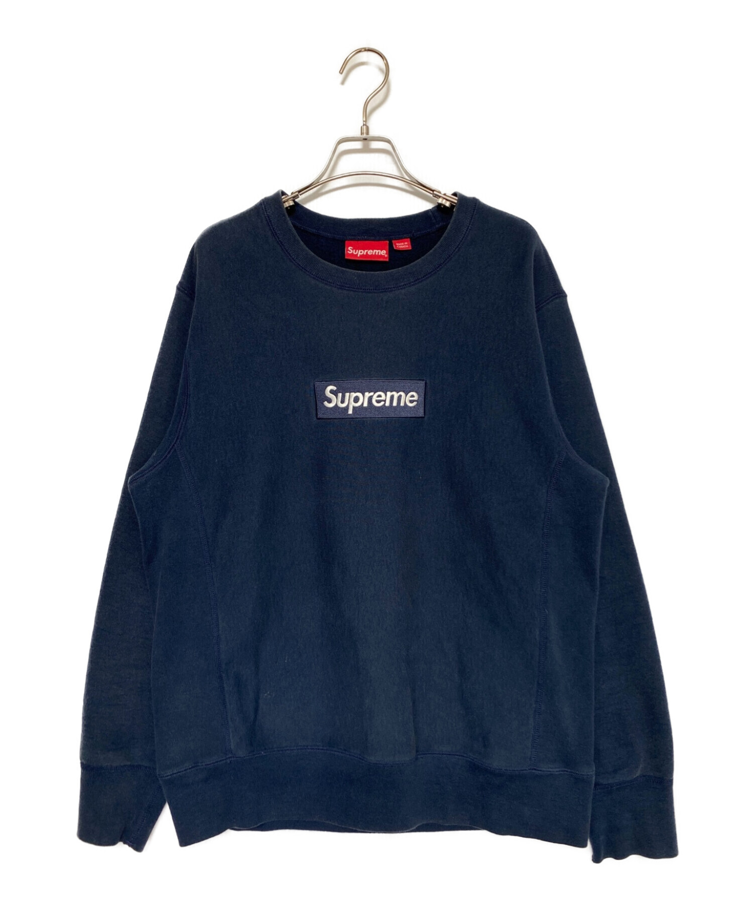 Supreme Small Box Logo Crewneck ネイビー　S 中古・古着通販】SUPREME (シュプリーム) Small Box Logo Crewneck