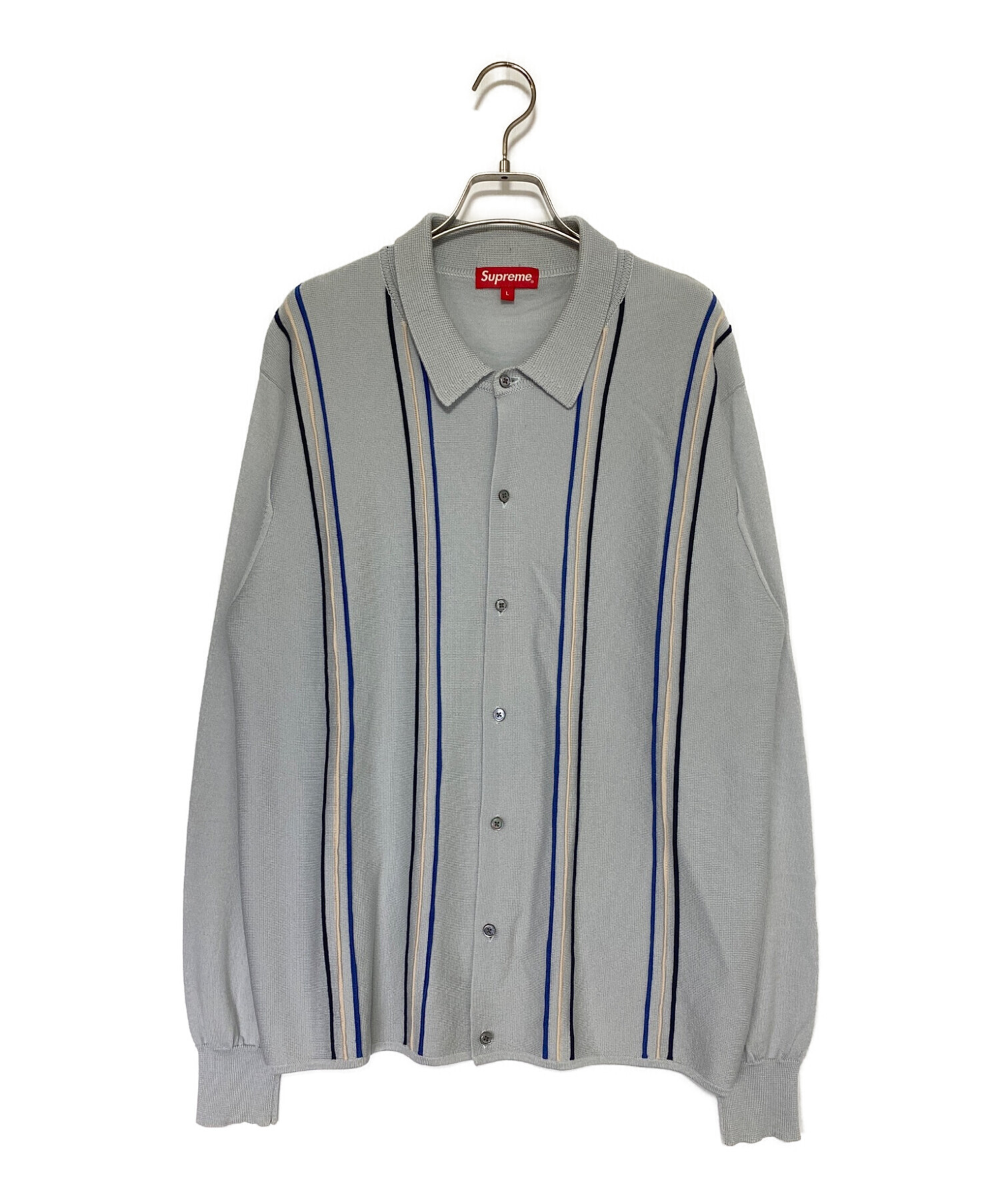 中古・古着通販】SUPREME (シュプリーム) Striped Polo Sweater スカイ