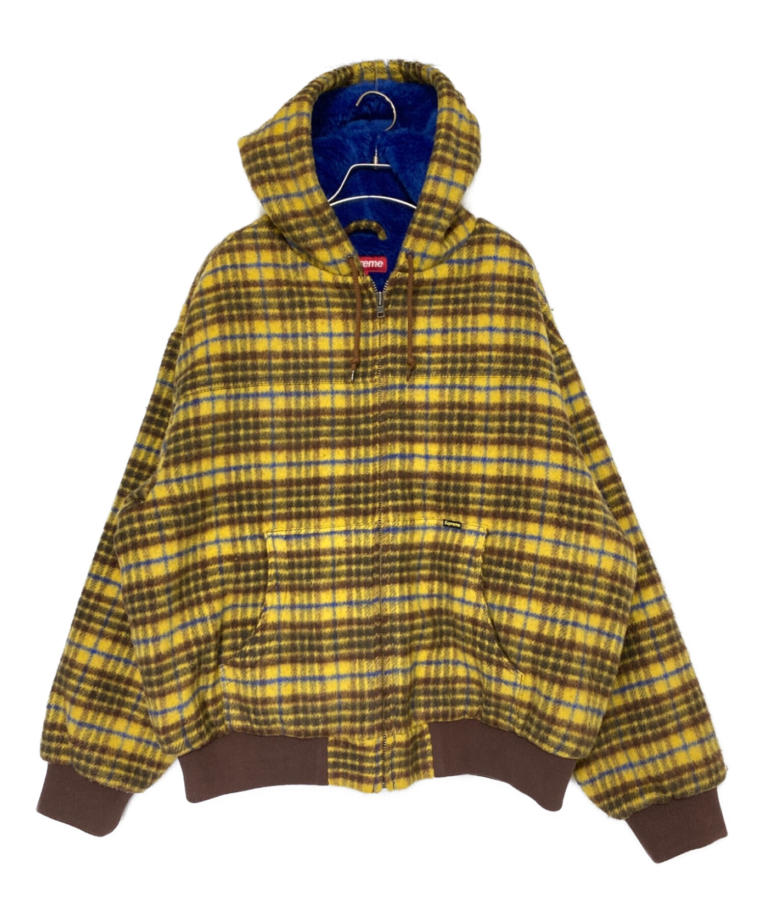 SUPREME Plaid Wool Hooded Work Jacket  L
