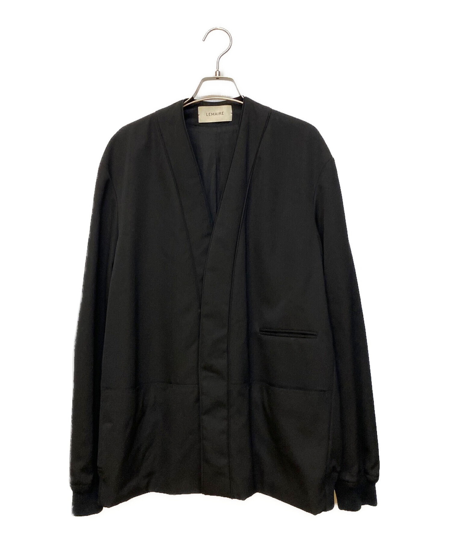 中古・古着通販】LEMAIRE (ルメール) Vネックジャケット ブラック