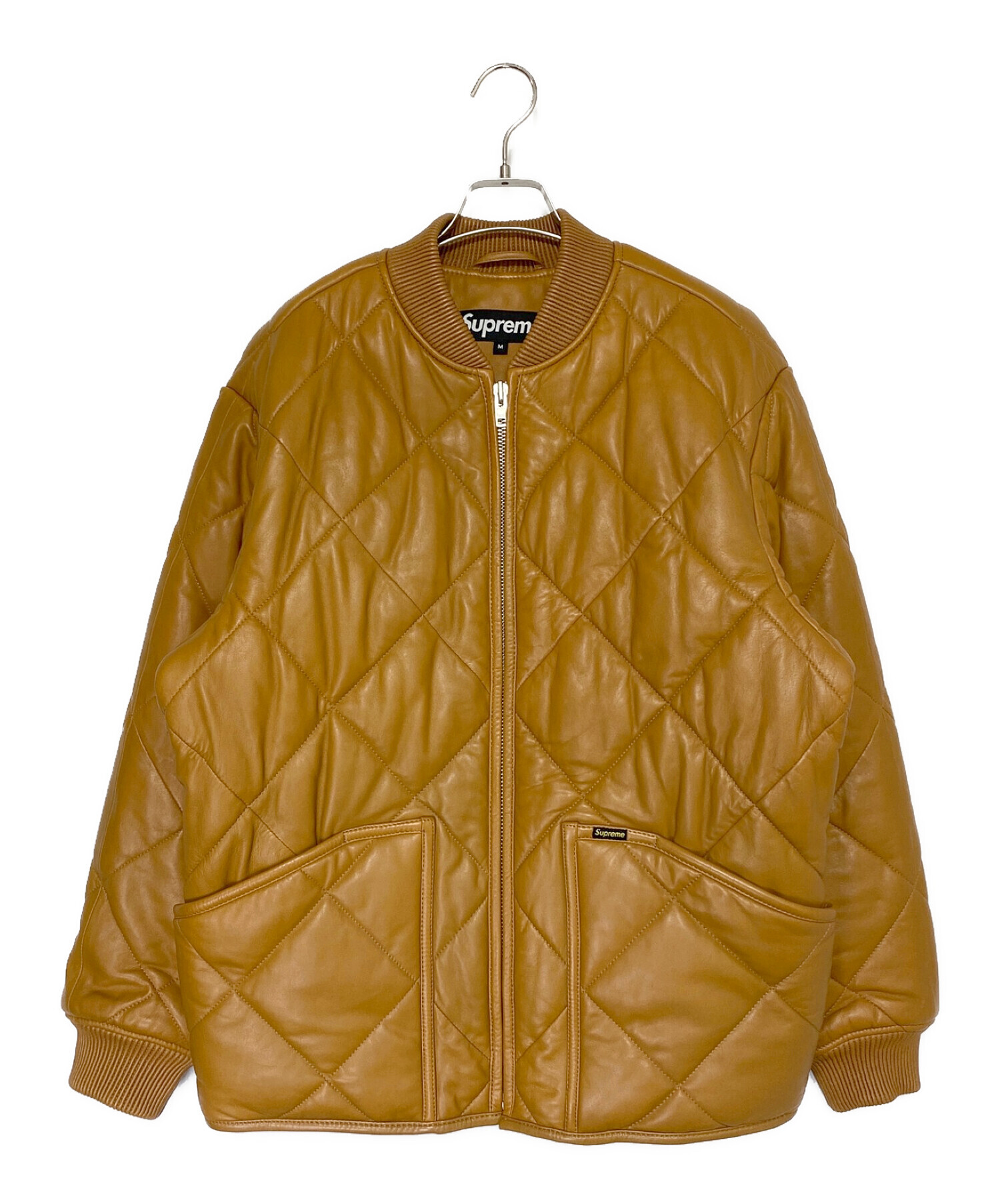 SUPREME (シュプリーム) Quilted Leather Work Jacket ベージュ サイズ:SIZE M