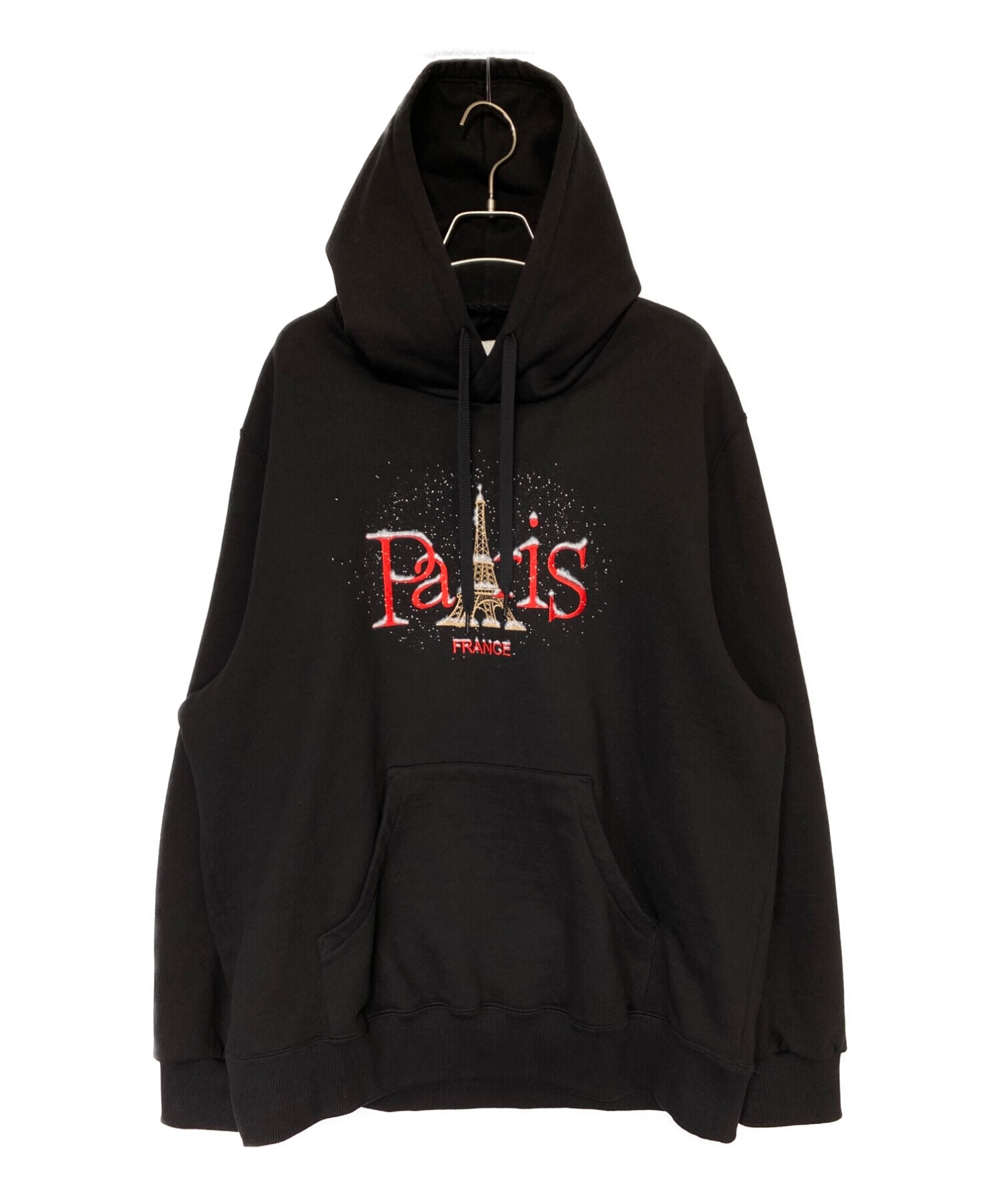 中古・古着通販】doublet (ダブレット) SNOW IN PARIS HOODIE ブラック 