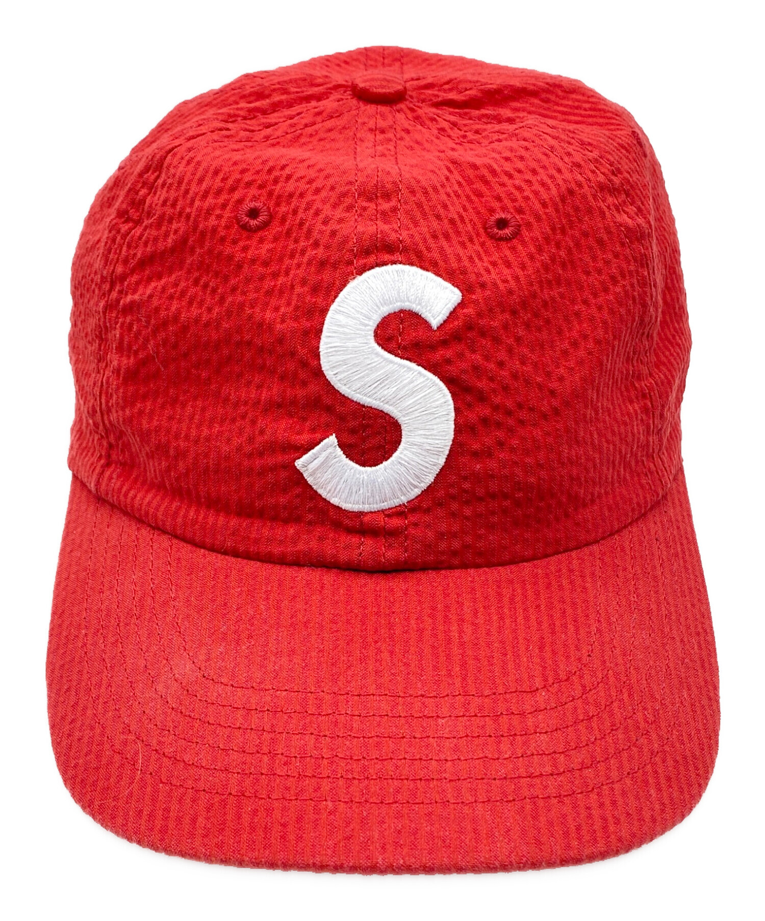 中古・古着通販】SUPREME (シュプリーム) Seersucker S Logo 6-Panel 