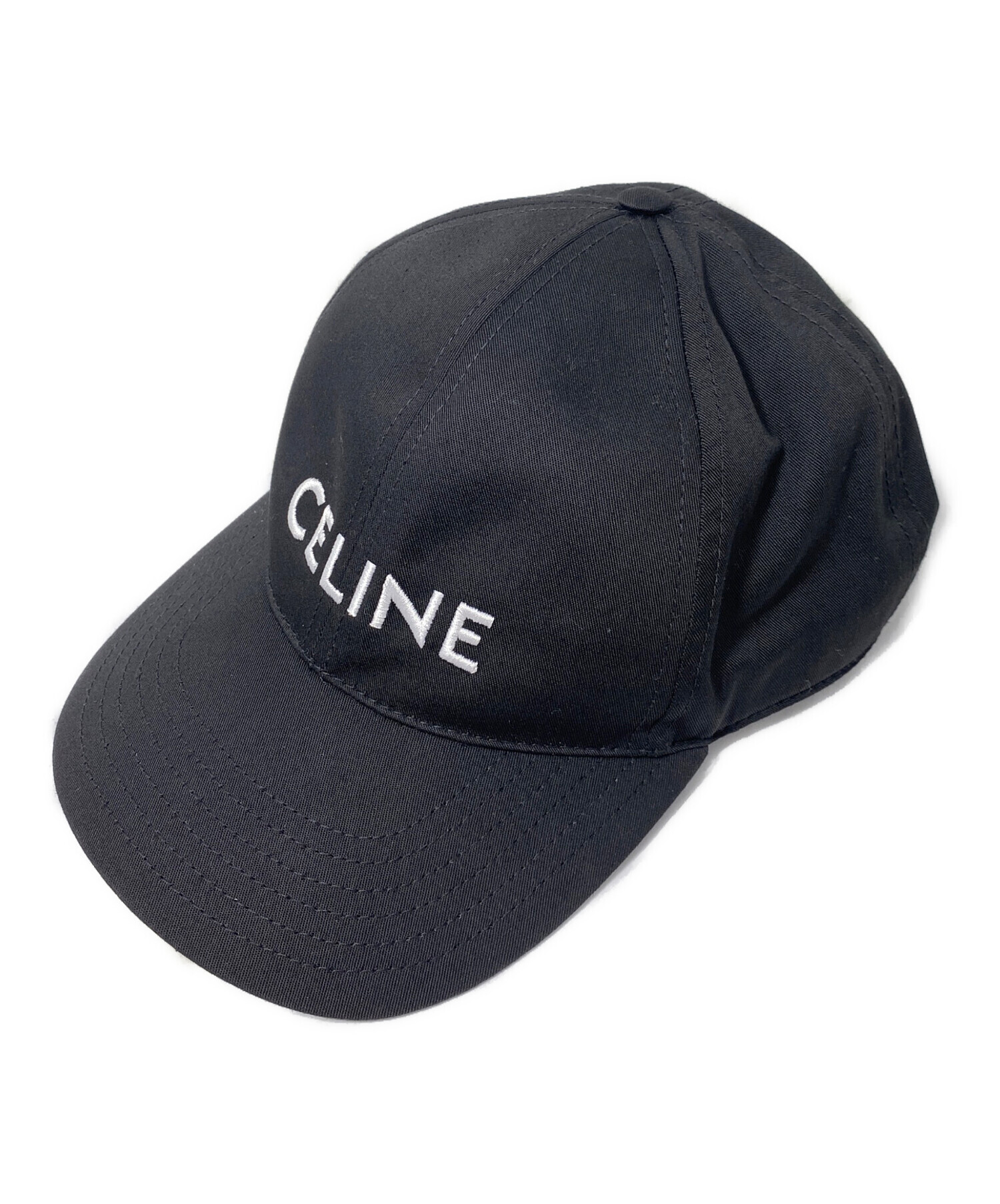 CELINE ネイビー ベースボールキャップ C刺繍 CELINE ネイビーキャップ