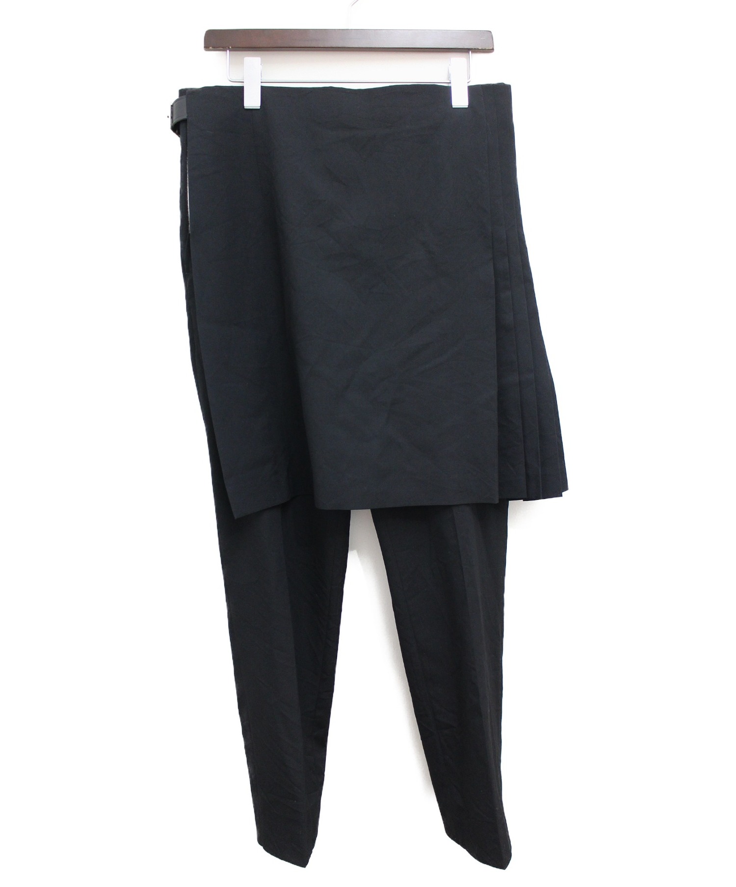 COMME des GARCONS Homme Plus コムデギャルソンオムプリュス スカートドッキングパンツ ブラック サイズ:M