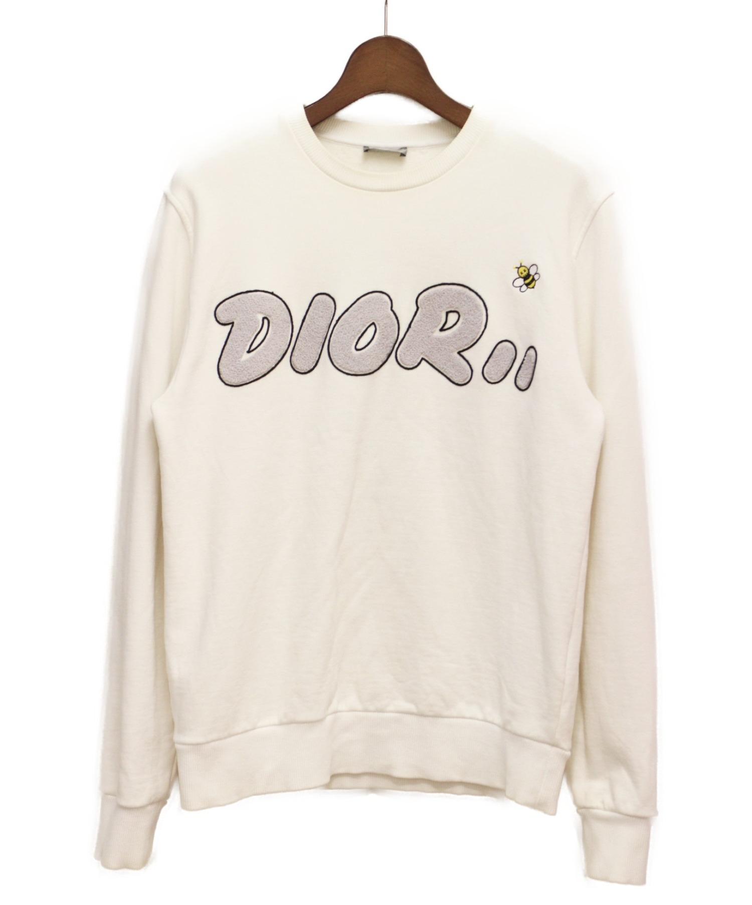 Dior (ディオール) ×KAWS ロゴデザインスウェットシャツ ホワイト サイズ:S