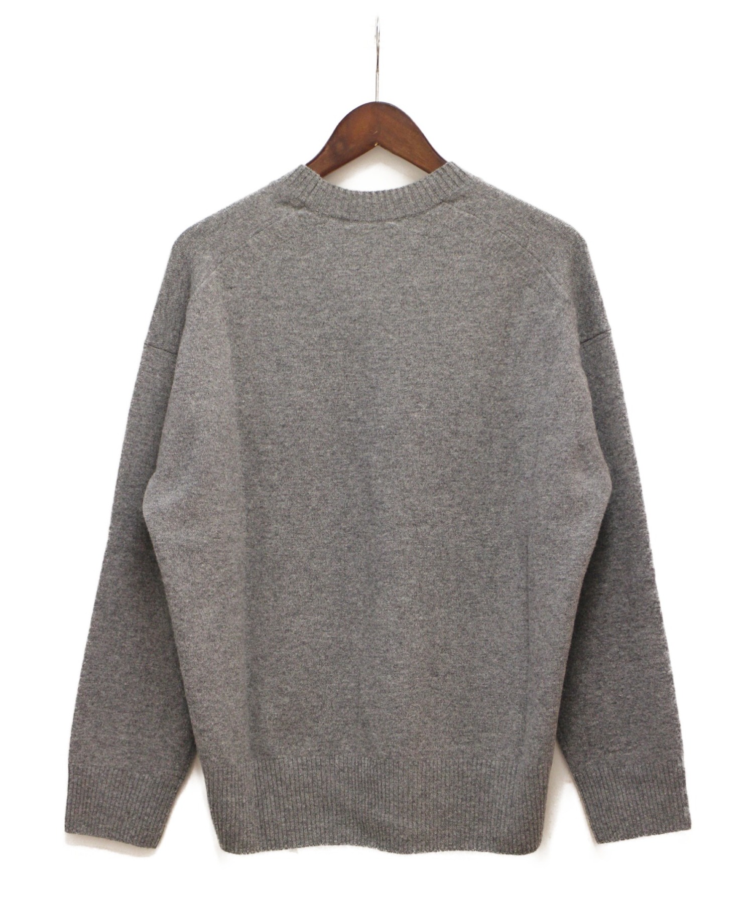 中古・古着通販】AURALEE (オーラリー) WOOL KNIT BIG P/O グレー 