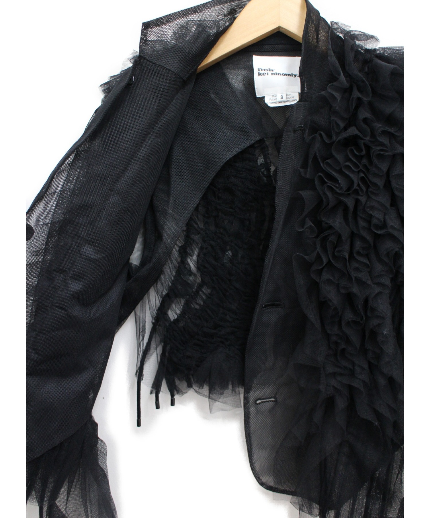 noir kei ninomiya (ノワール ケイ ニノミヤ) チュールジャケット ブラック サイズ:S