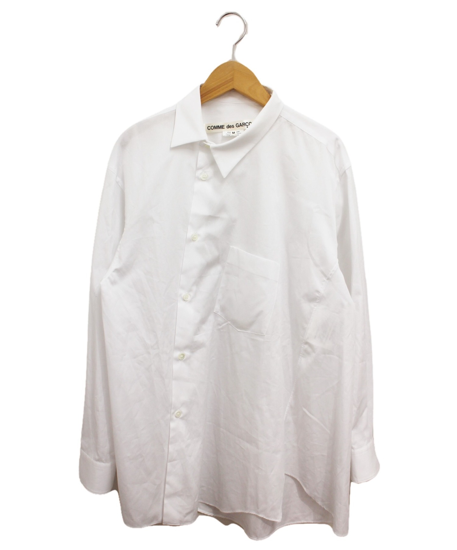 COMME des GARCONS (コムデギャルソン) 捻れシャツ ホワイト サイズ:M