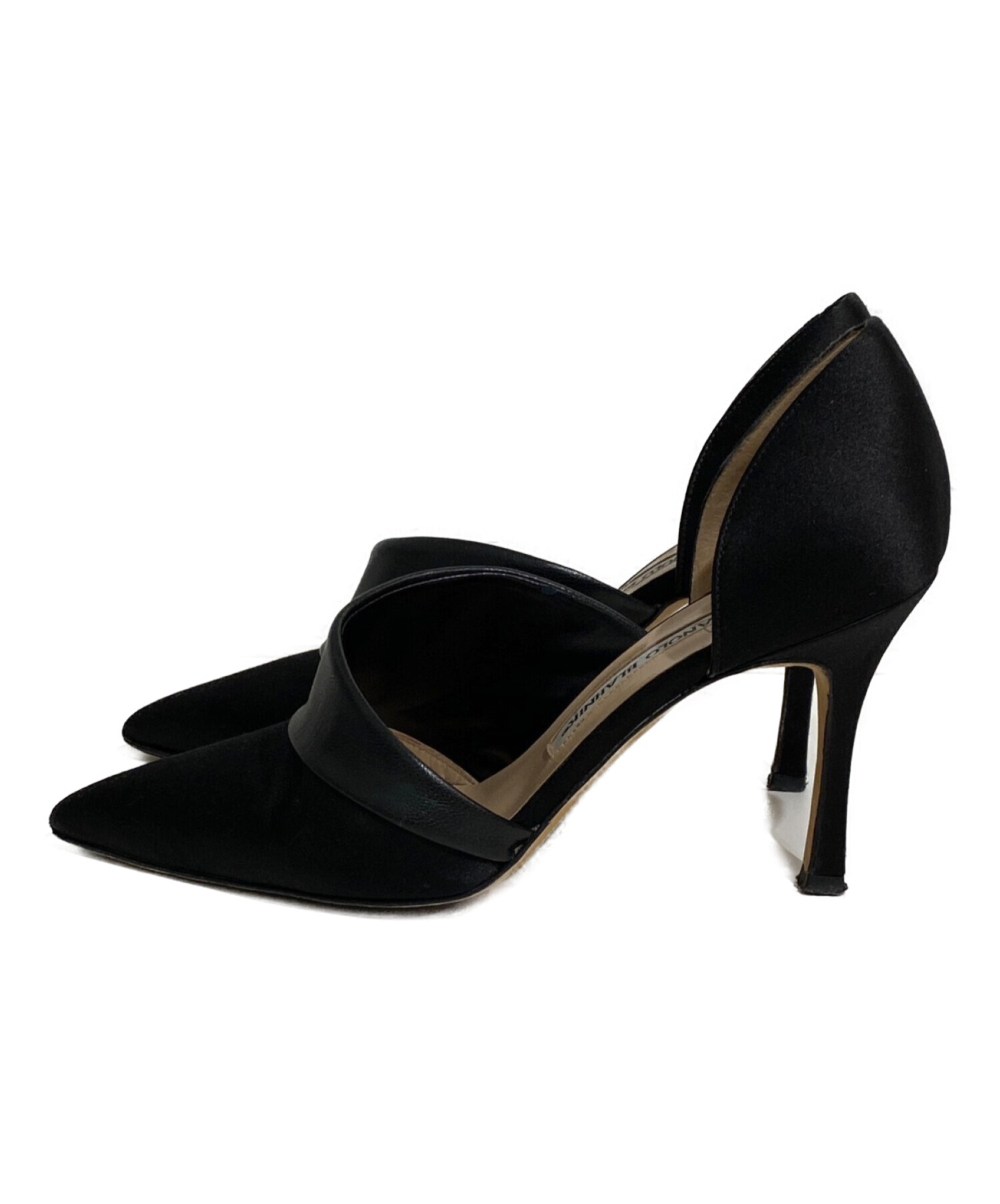 中古・古着通販】Manolo Blahnik (マノロブラニク) サテンヒール 