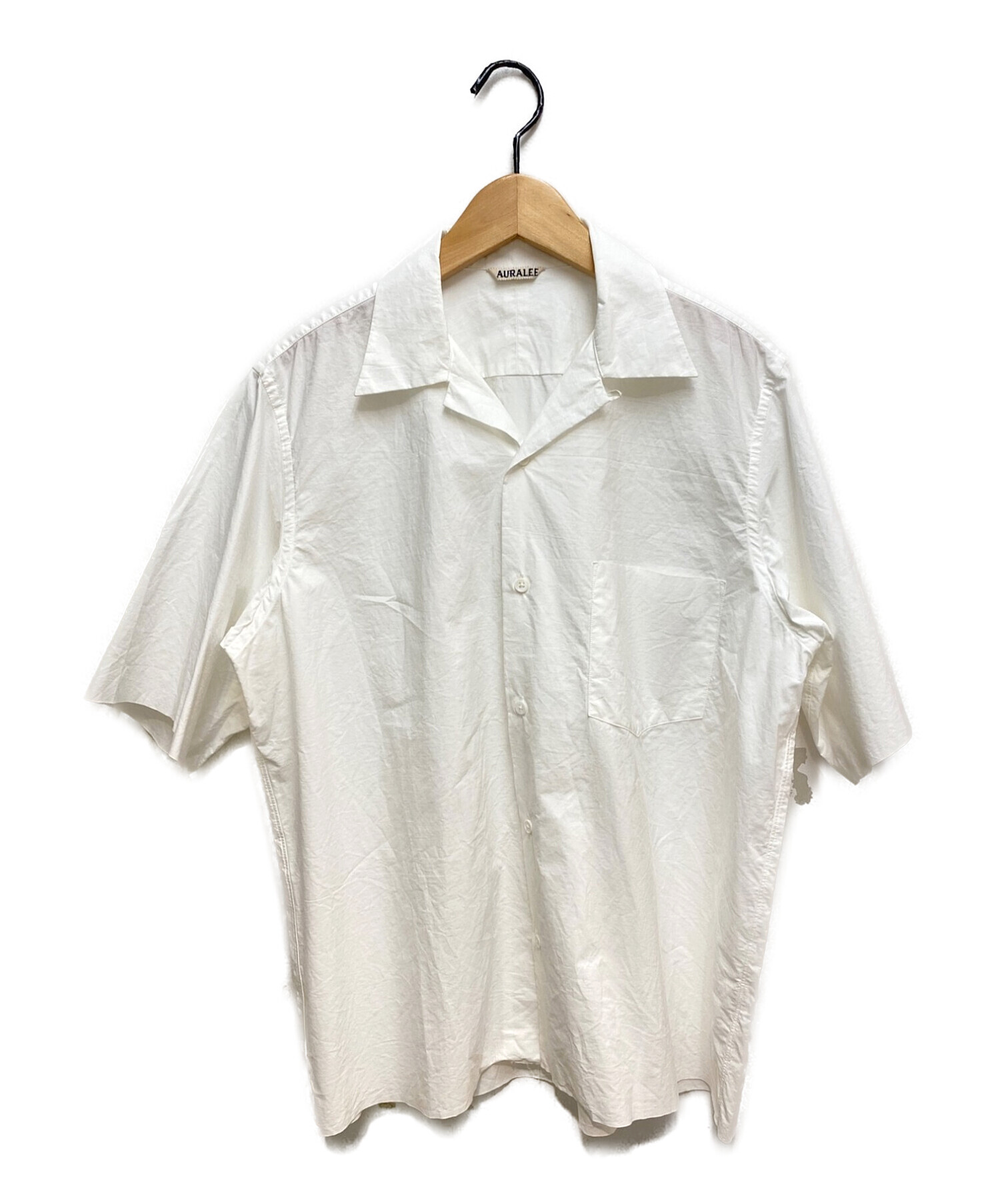 AURALEE (オーラリー) オープンカラーシャツ ホワイト サイズ:3