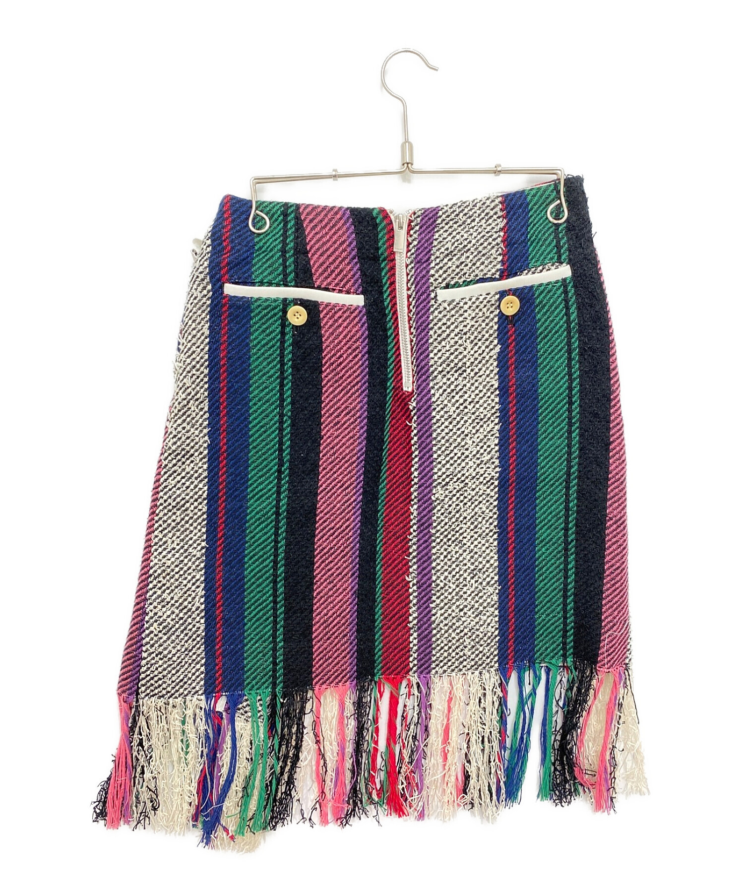 中古・古着通販】sacai (サカイ) ツイードスカート マルチカラー  