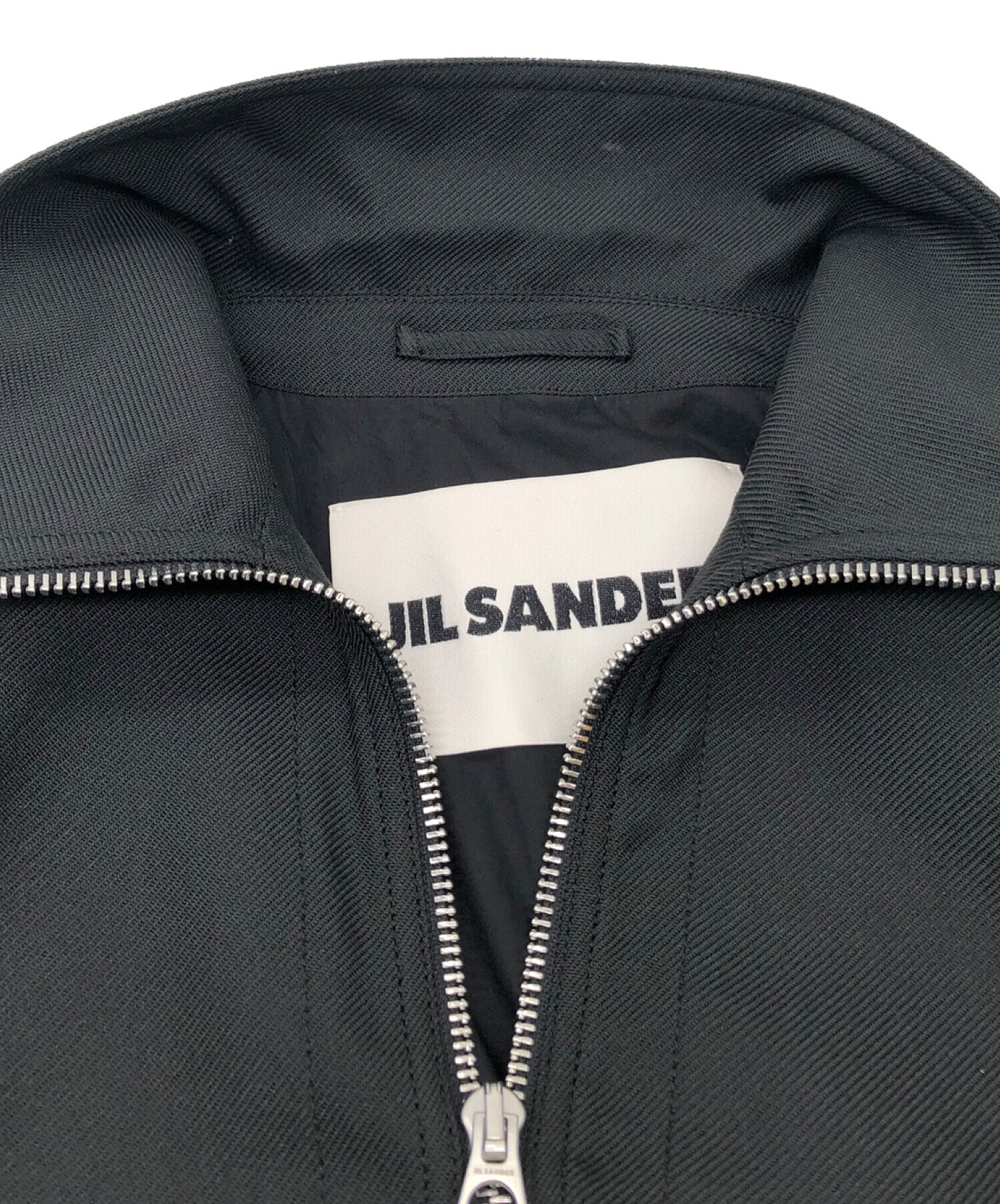 JIL SANDER (ジルサンダー) 22SS Sport Zip-Up Overcoat(スポーツジップアップオーバーコート) ブラック  サイズ:46