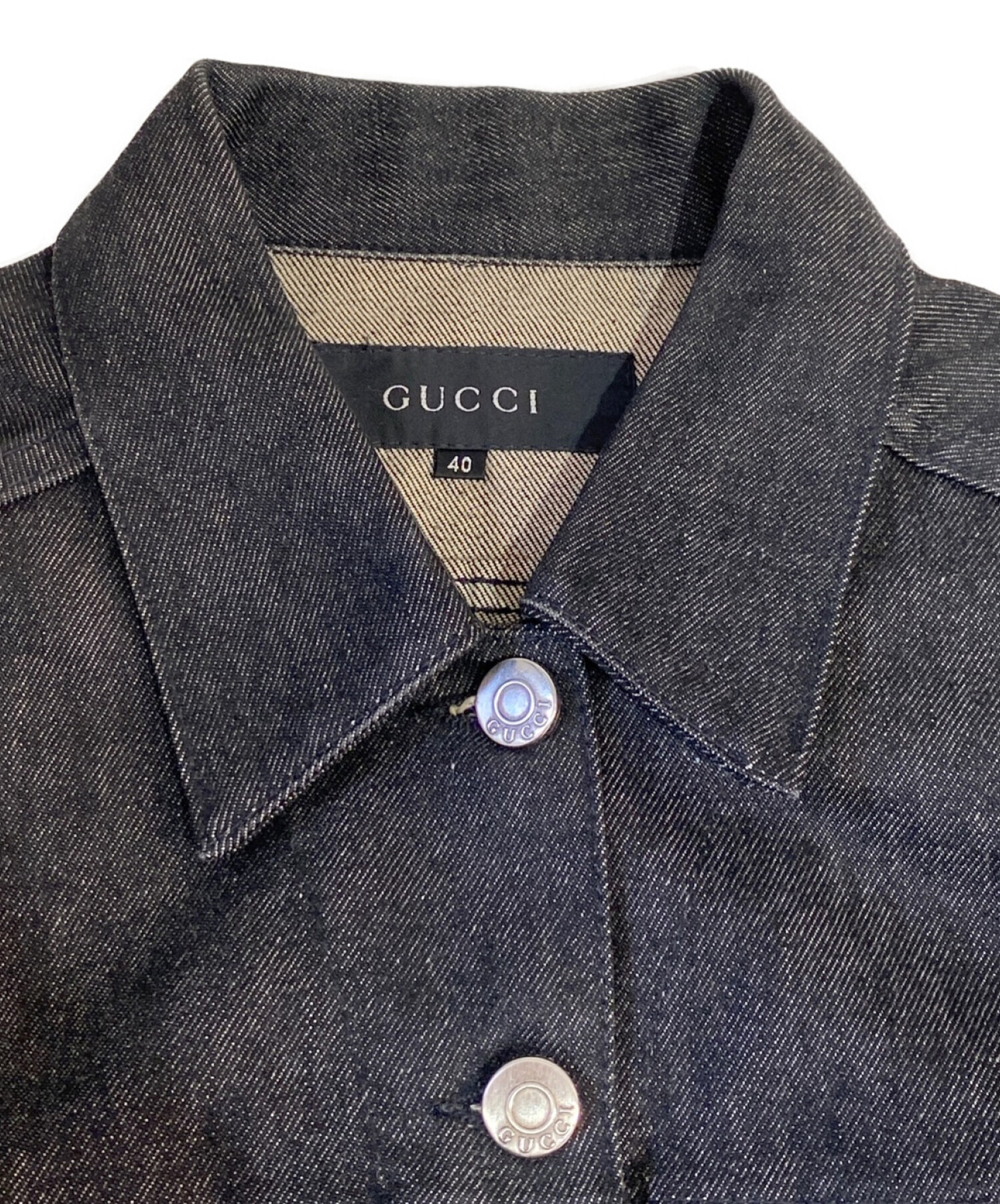 GUCCI デニムジャケット シャツ ブラック 40