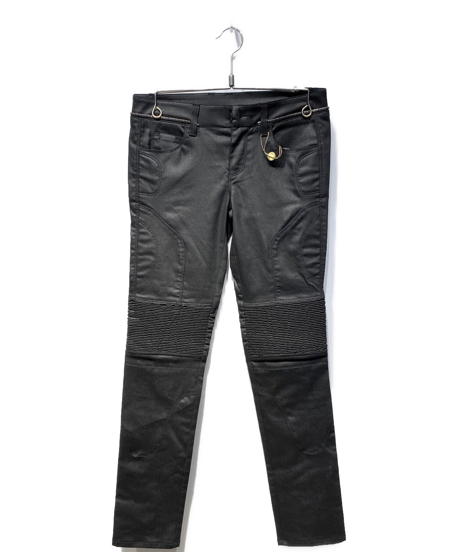 中古・古着通販】GUCCI (グッチ) ジップデザインバイカーパンツ 