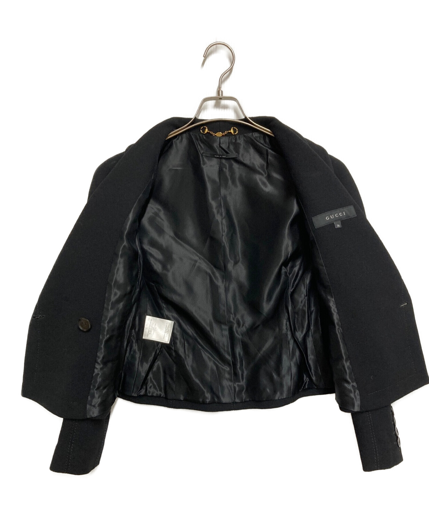 中古・古着通販】GUCCI (グッチ) ショールカラージャケット ブラック 