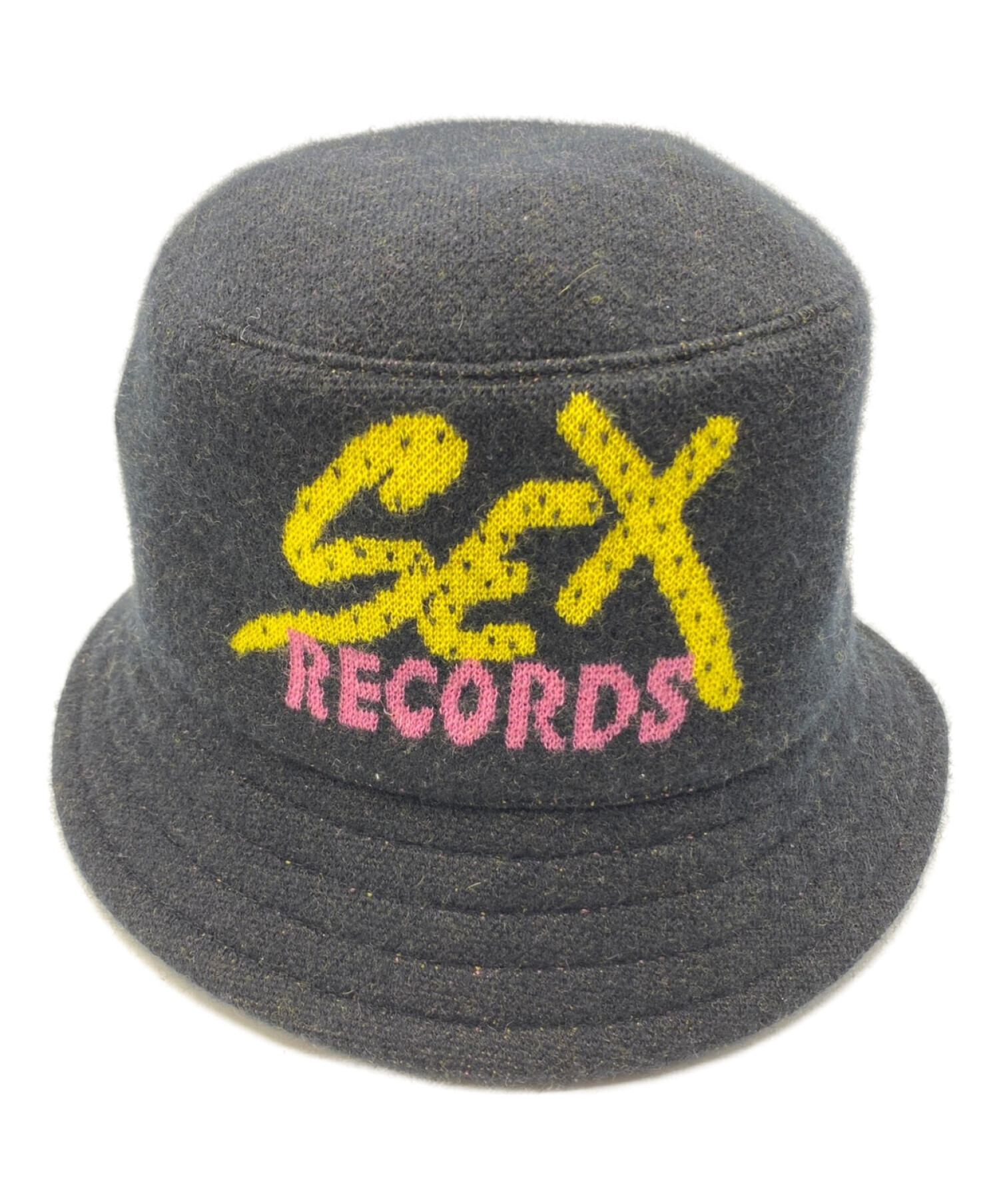 CHROME HEARTS (クロムハーツ) MATTY BOY (マッティボーイ) Sex Records Cashmere Bucket Hat  ブラック サイズ:MEDIUM