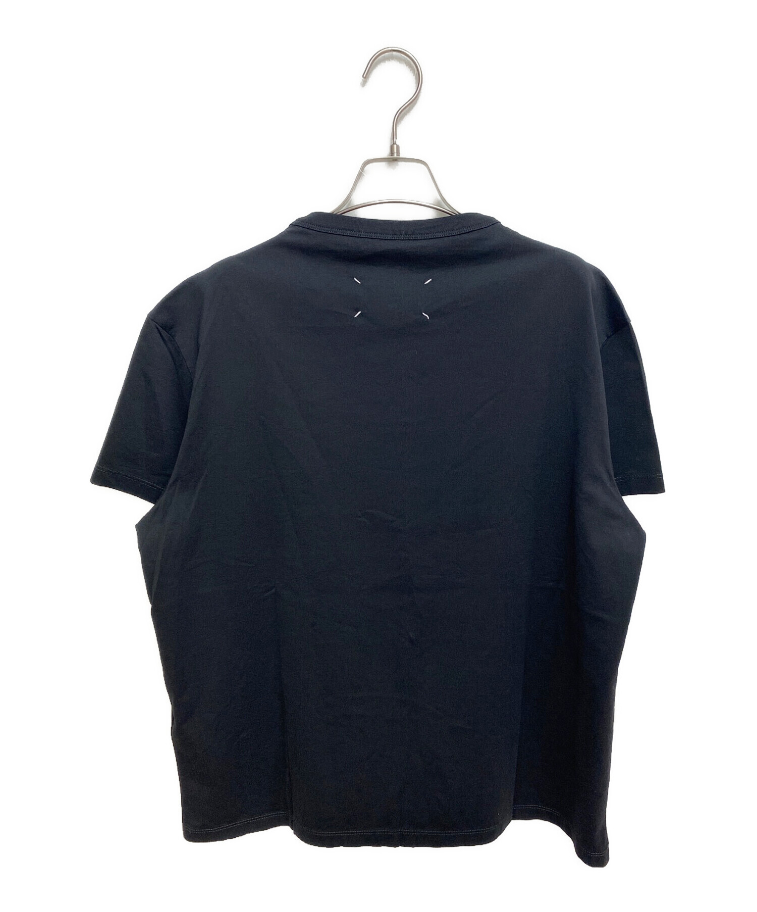 Maison Margiela (メゾンマルジェラ) 23SS ディストーテッド ロゴ Tシャツ ブラック サイズ:48