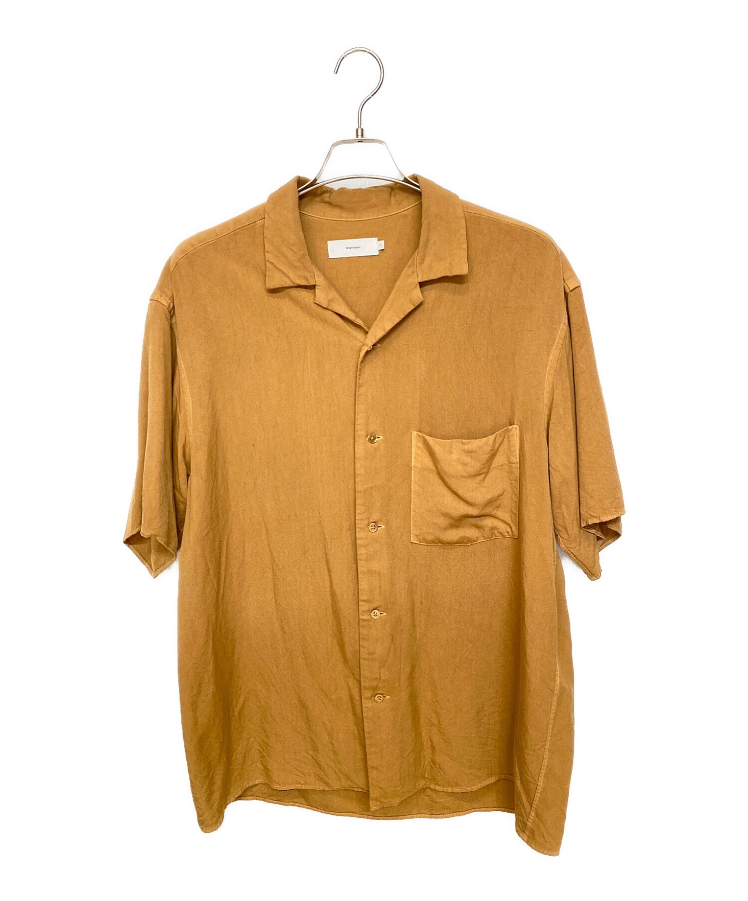 Graphpaper (グラフペーパー) オープンカラーシャツ ブラウン サイズ:2