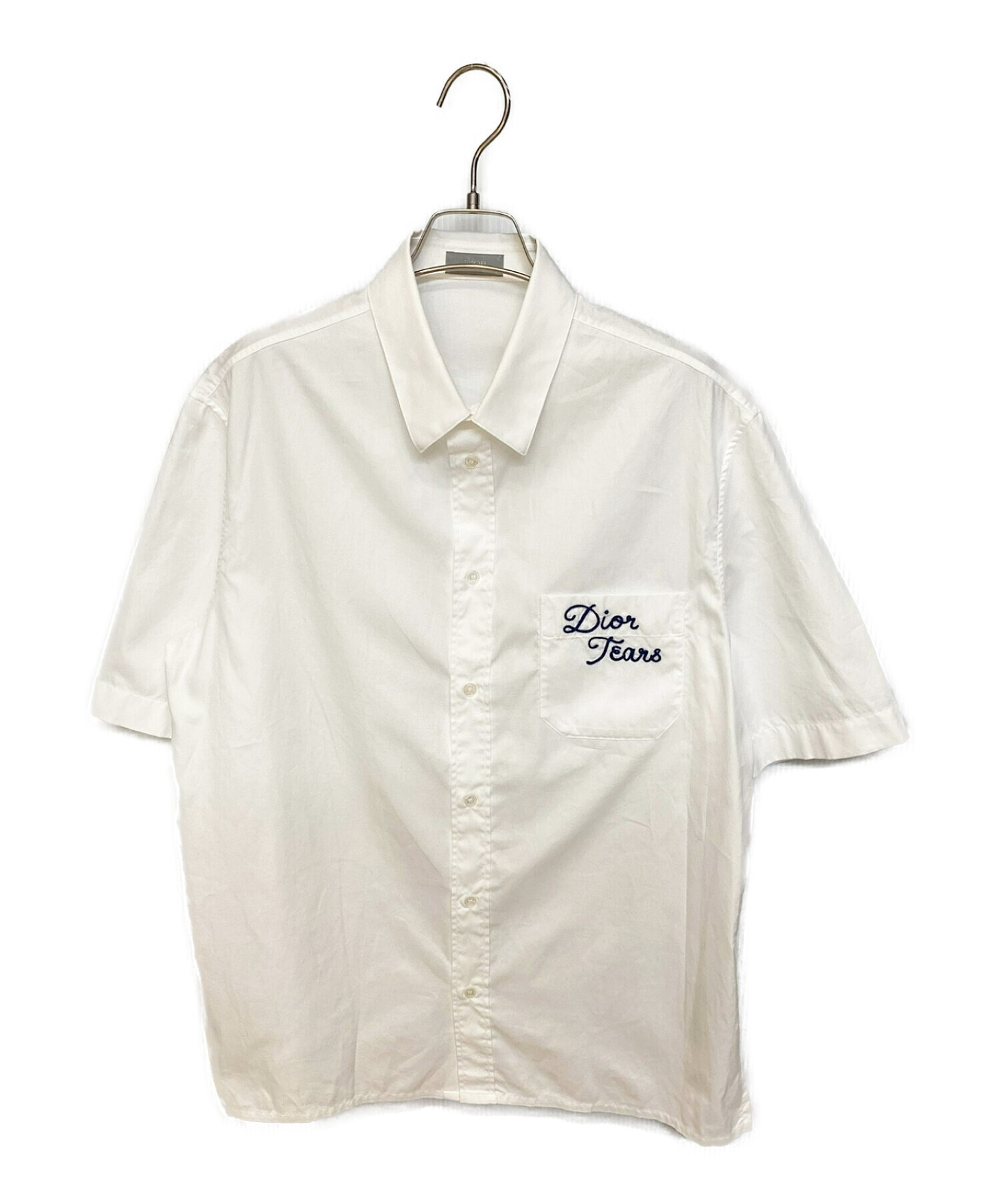 LOEWE 半袖ボタンダウンシャツ　ホワイト　サイズ:39