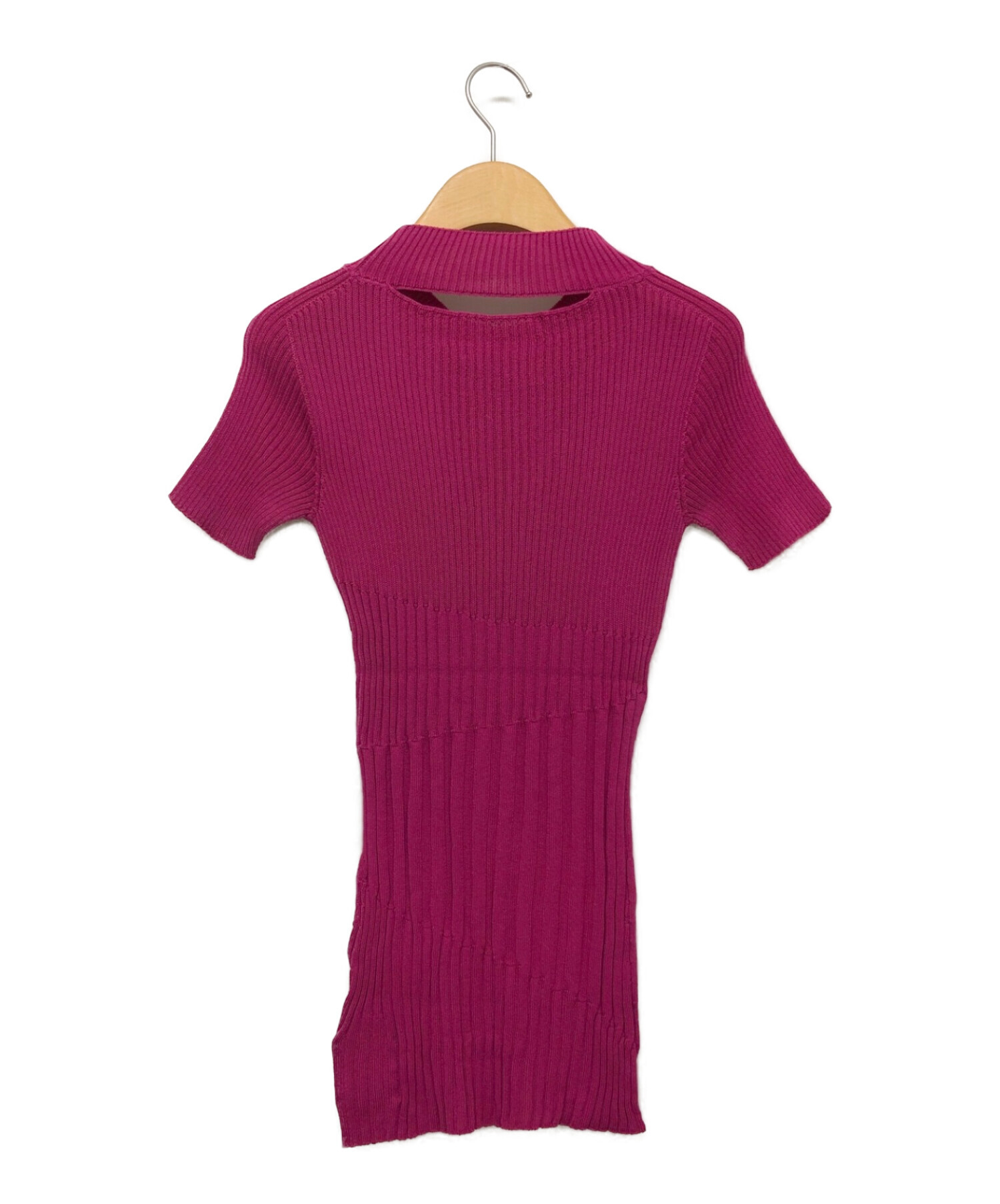 Yohji Yamamoto ヨージヤマモト ピンク ニットコート ファッション 