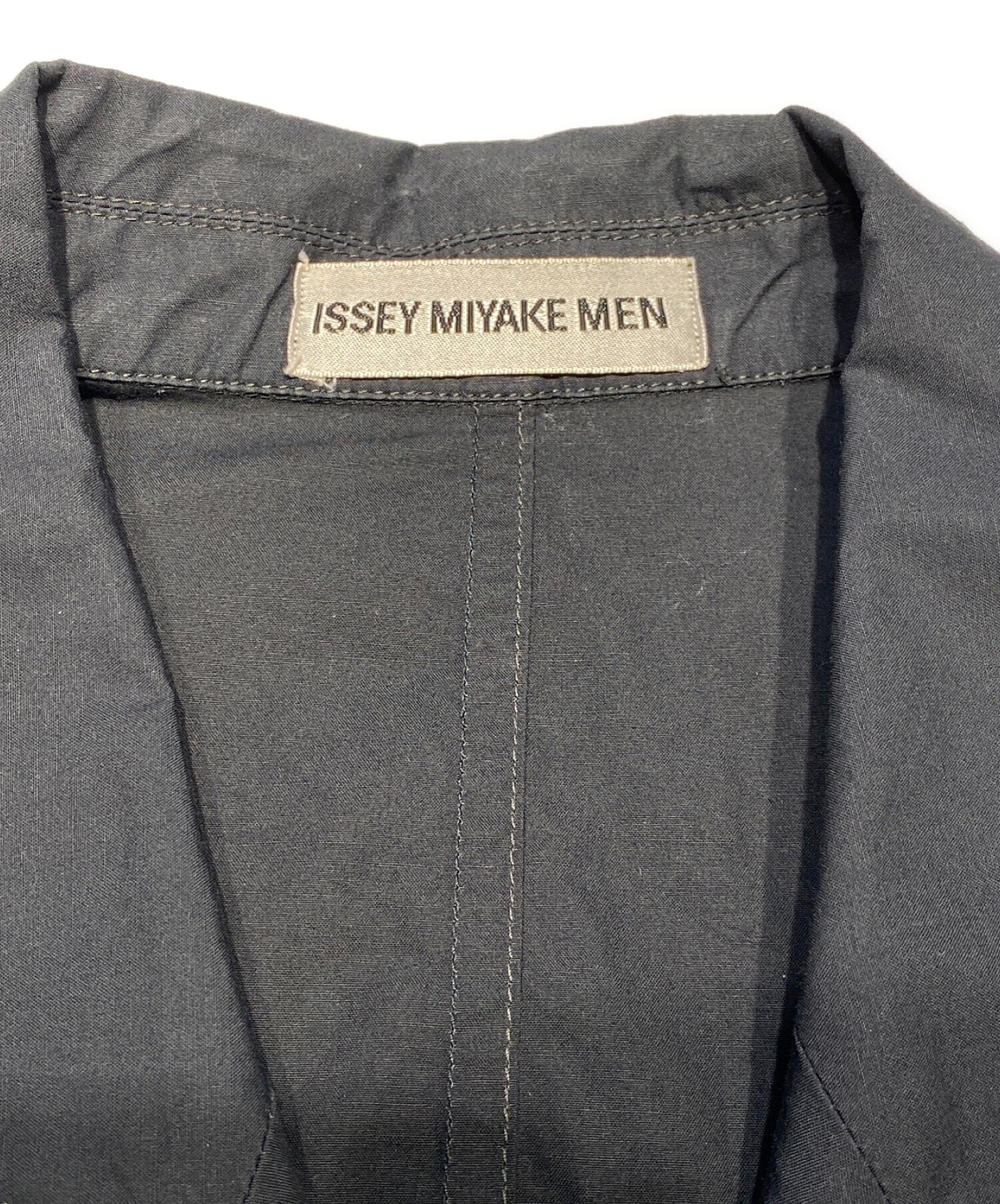 ISSEY MIYAKE MEN (イッセイミヤケメン) コットンテーラードジャケット ブラック サイズ:M