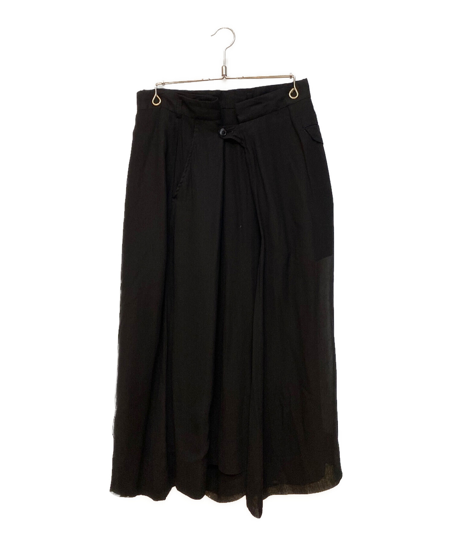 COMME des GARCONS (コムデギャルソン) キュプラ変形スカート ブラック サイズ:XS