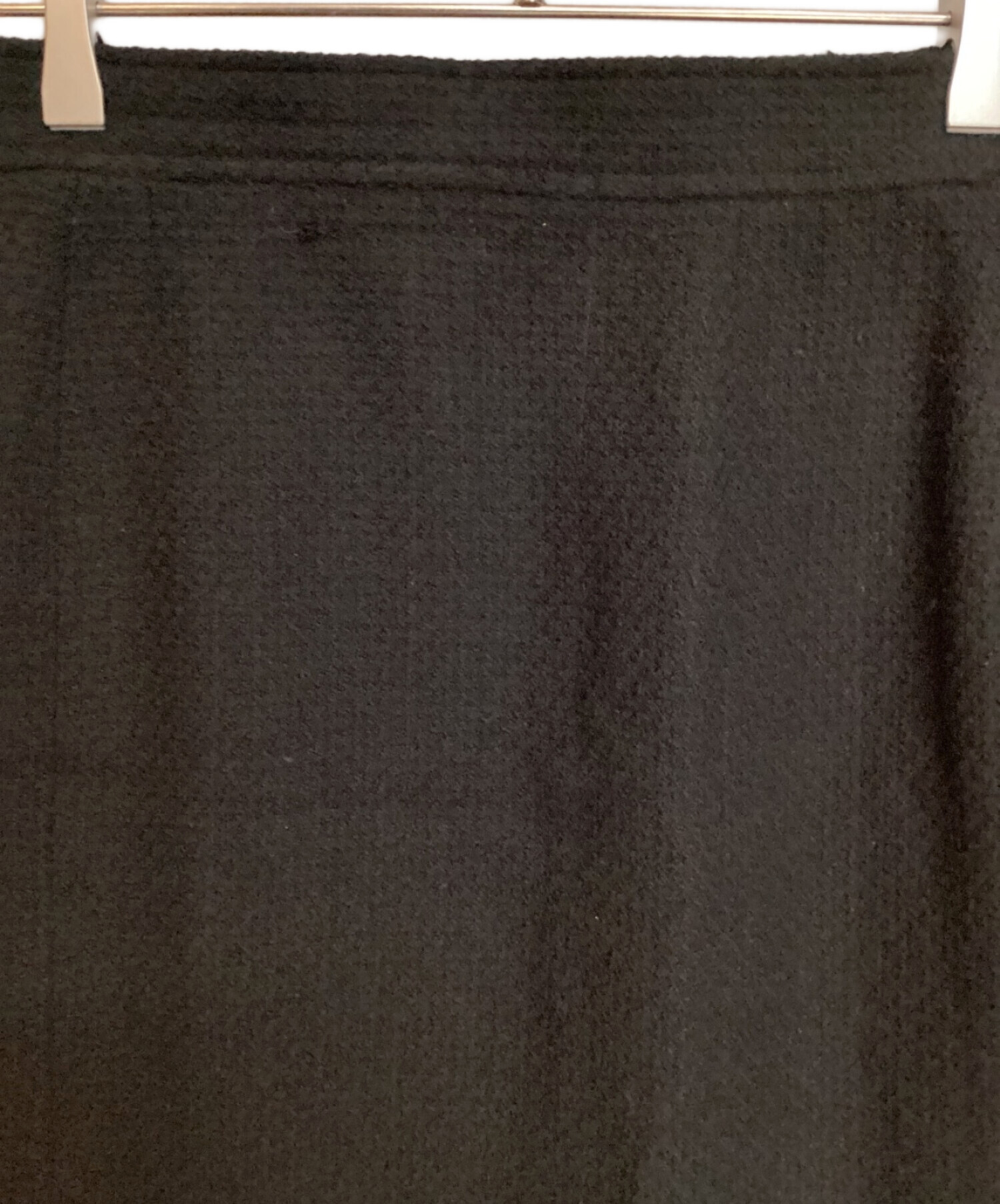 中古・古着通販】CHANEL (シャネル) ウールタイトスカート ブラック  