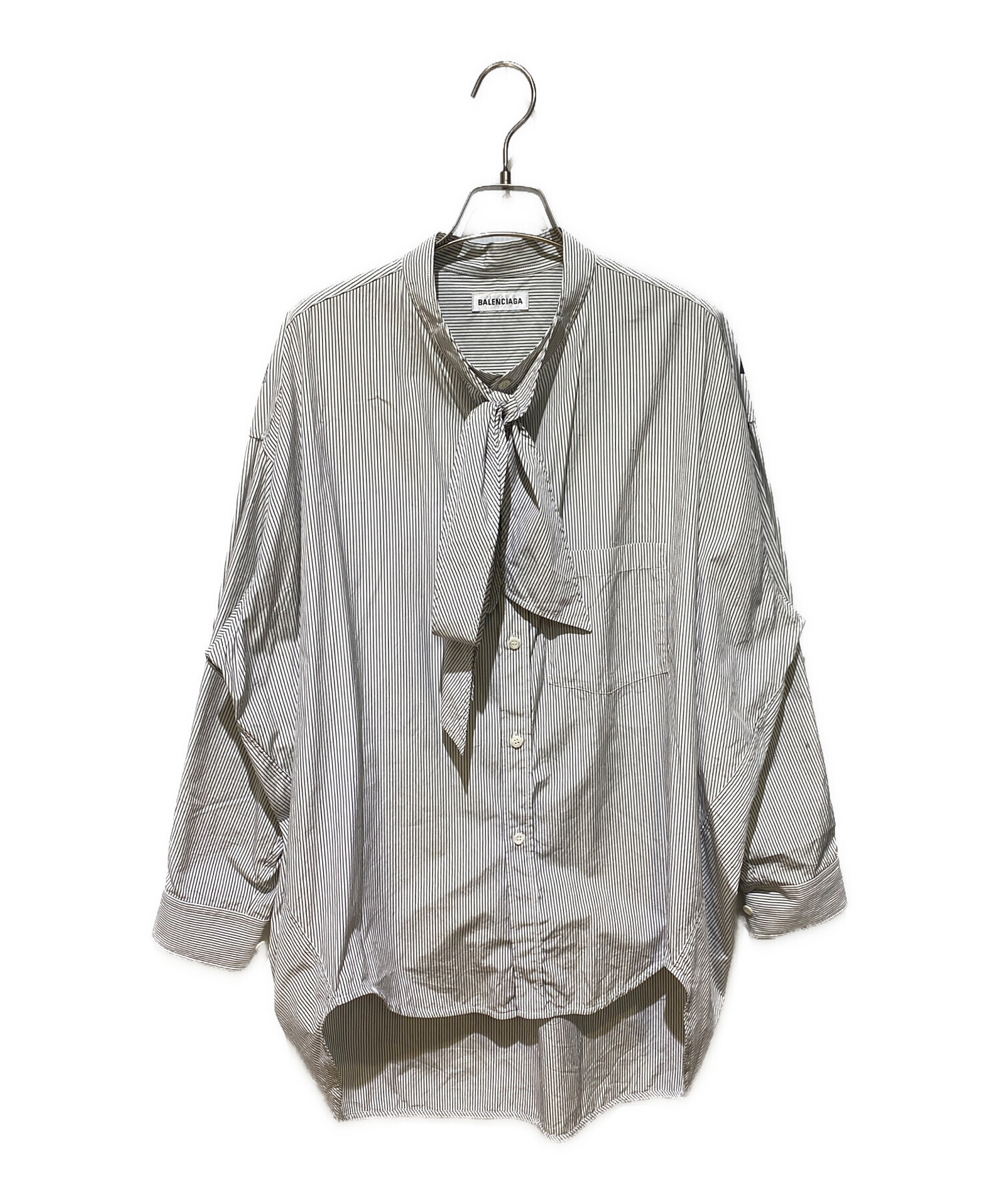 中古・古着通販】BALENCIAGA (バレンシアガ) バックロゴストライプ 