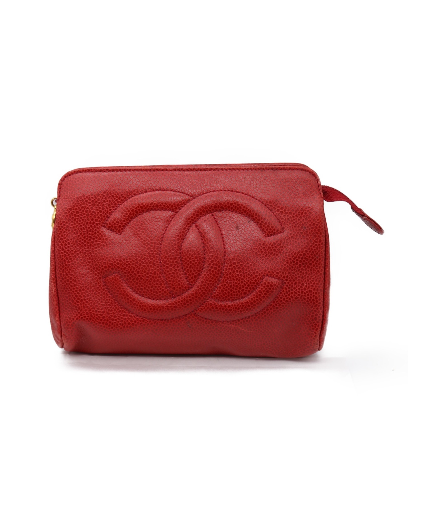 中古・古着通販】CHANEL (シャネル) コスメポーチ レッド サイズ 