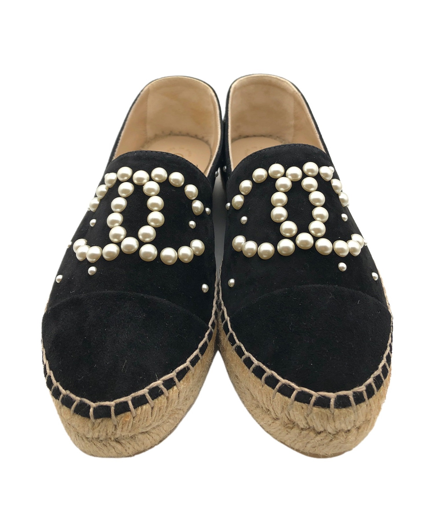 中古・古着通販】CHANEL (シャネル) パールココマークエスパドリーユ 