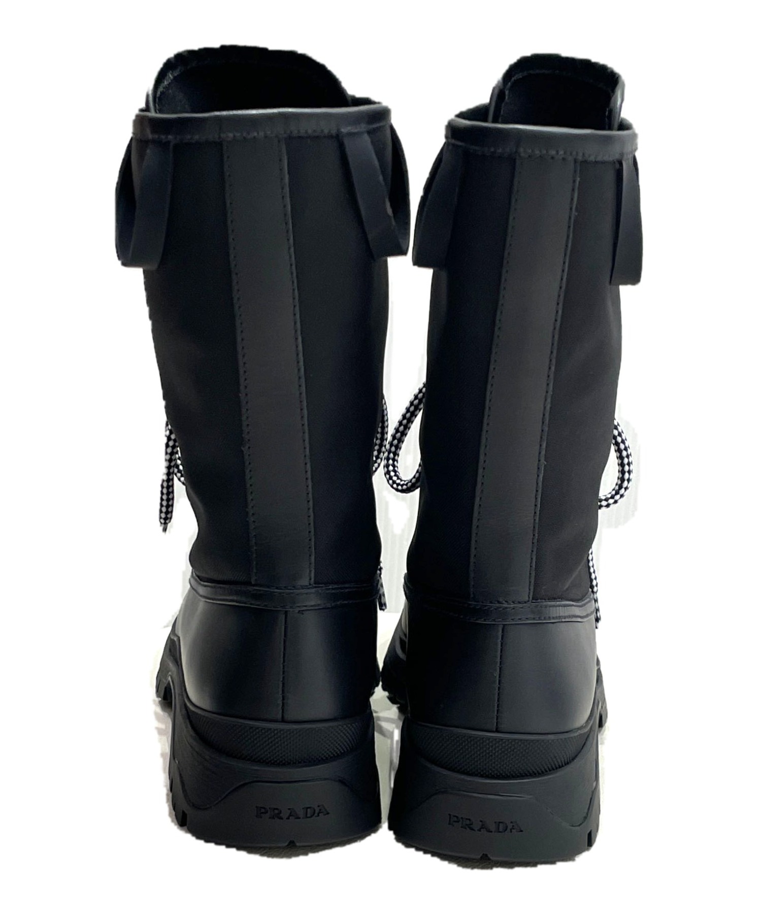 中古・古着通販】PRADA (プラダ) エンジニアブーツ ブラック サイズ:37 