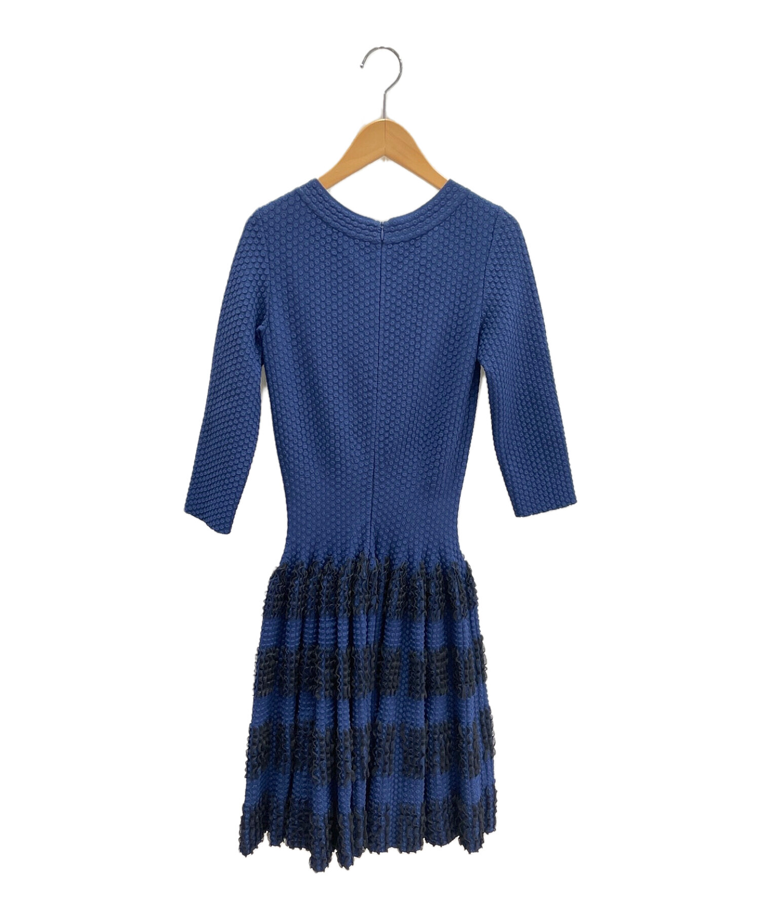 ALAIA (アライア) 裾レースワンピース ブルー サイズ:XS 未使用品
