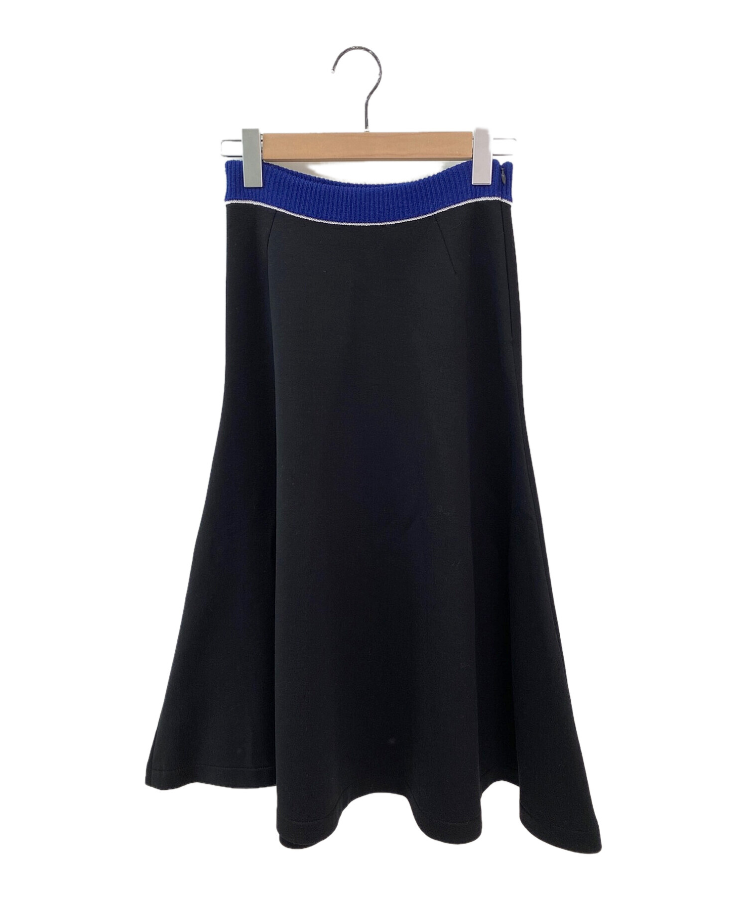 MARNI (マルニ) デザインスカート ブラック×ブルー サイズ:36
