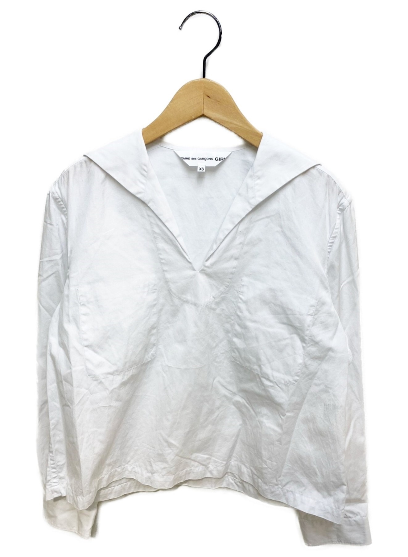 コムデギャルソンガール セーラー シャツ ホワイト2度ほど着用しました