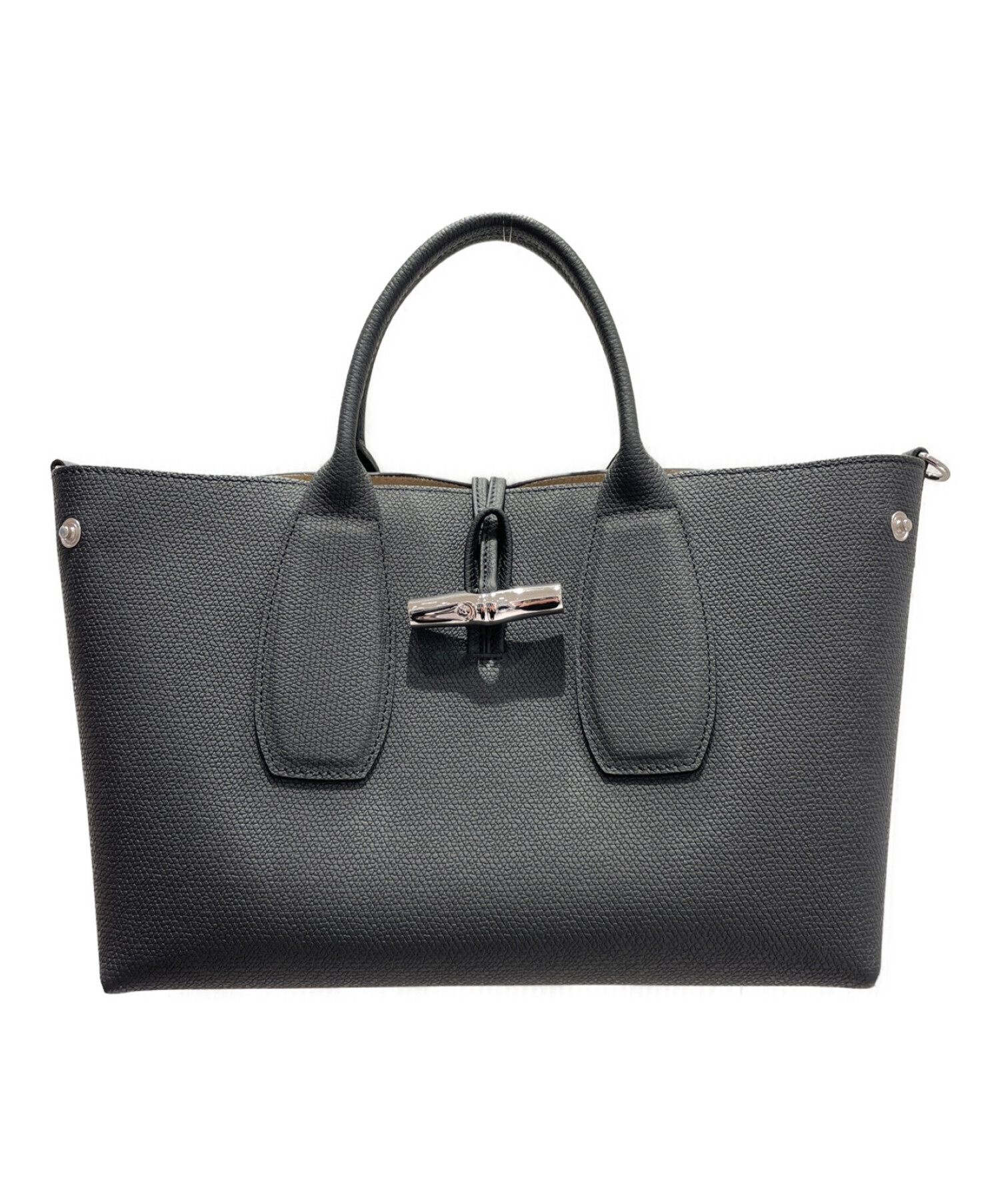 中古・古着通販】LONGCHAMP (ロンシャン) ロゾ・トップハンドルバッグ 