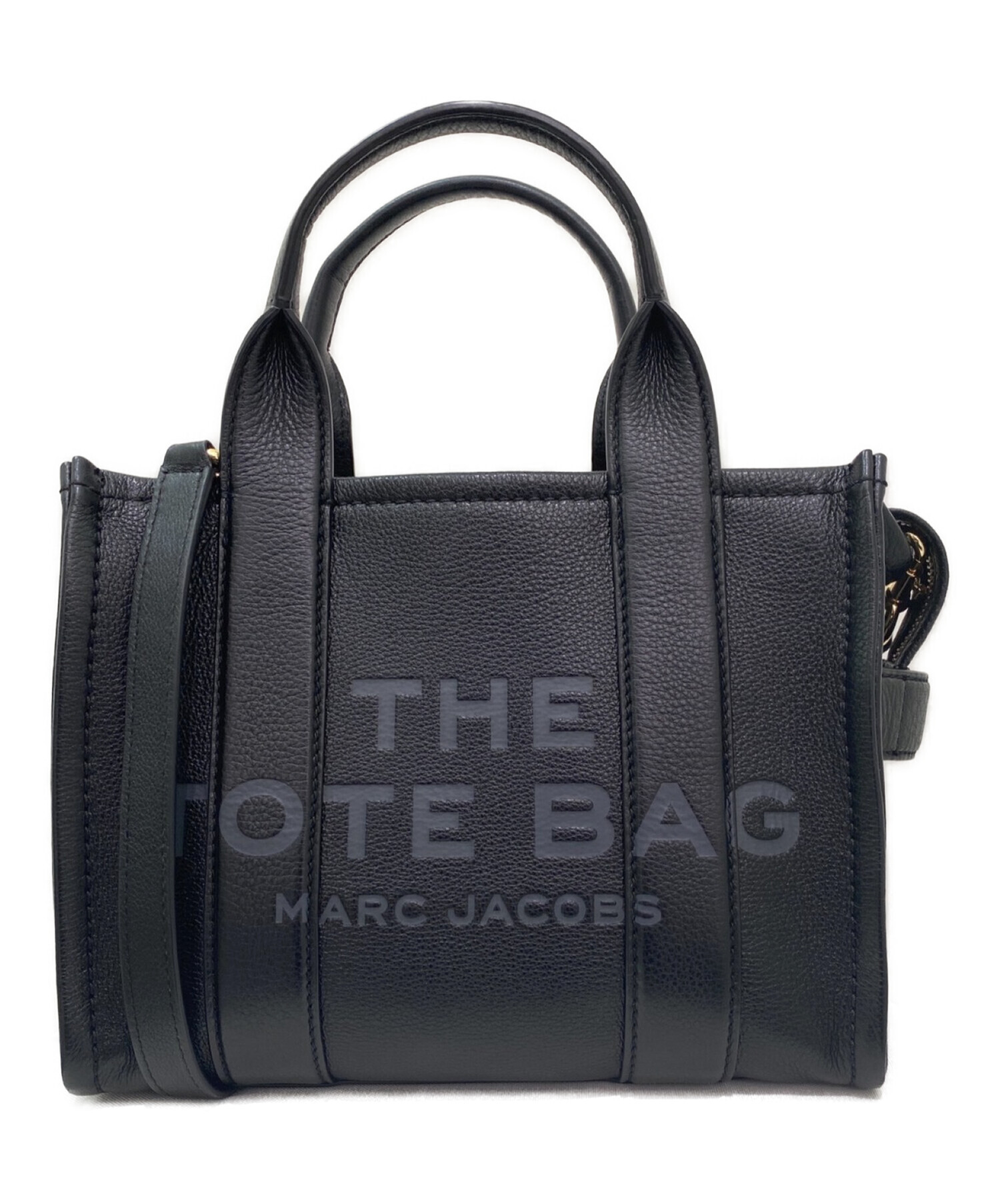 MARC JACOBS (マークジェイコブス) THE LEATHER MINI TOTE BAG ブラック