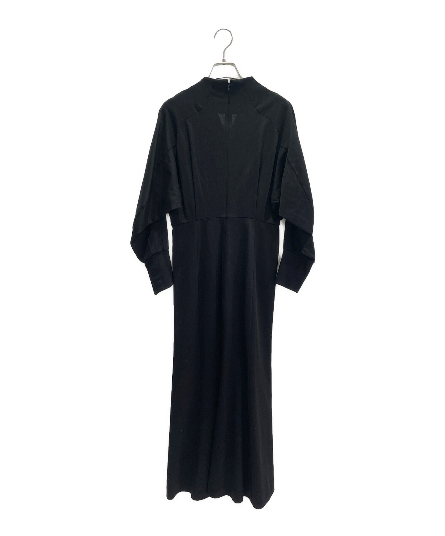 Mame Kurogouchi (マメクロゴウチ) V-Neck Classic Cotton Dress ブラック サイズ:2