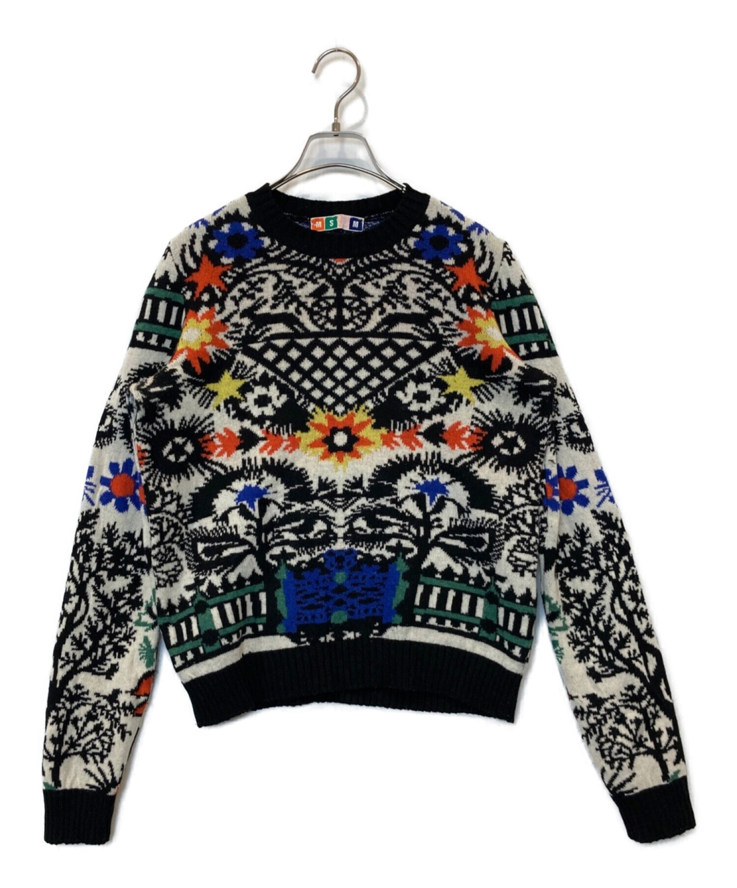 中古・古着通販】MSGM (エムエスジーエム) 総柄ニット マルチカラー 